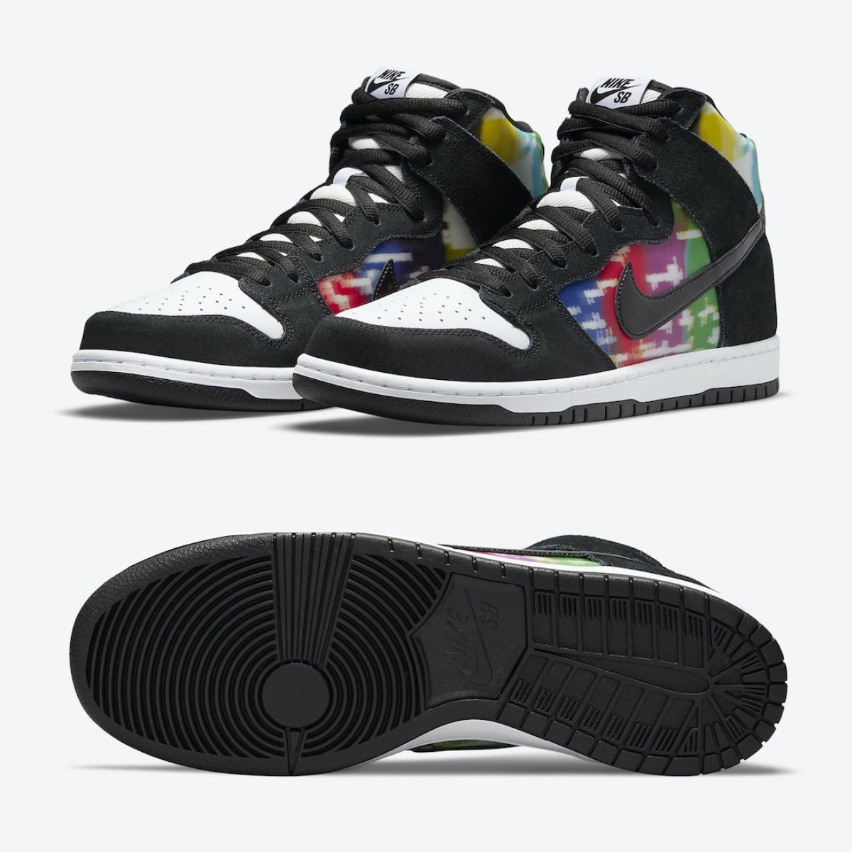 Nike SB Dunk High Pro Test Pattern, Jordan 1 Mid SE ASW Black 착용 스타일 - 2