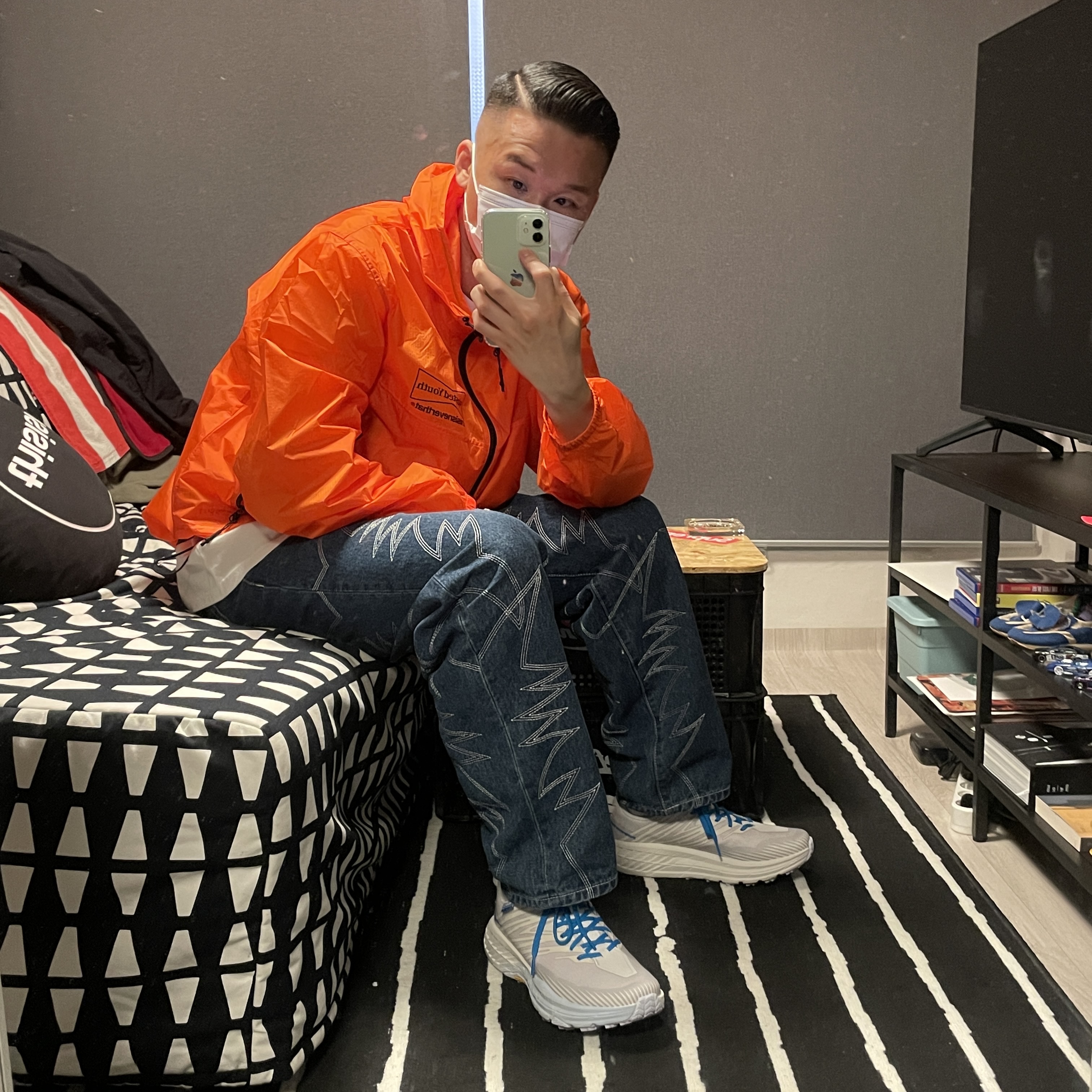 Hoka x Thisisneverthat Speedgoat 4 Marshmallow 착용 스타일