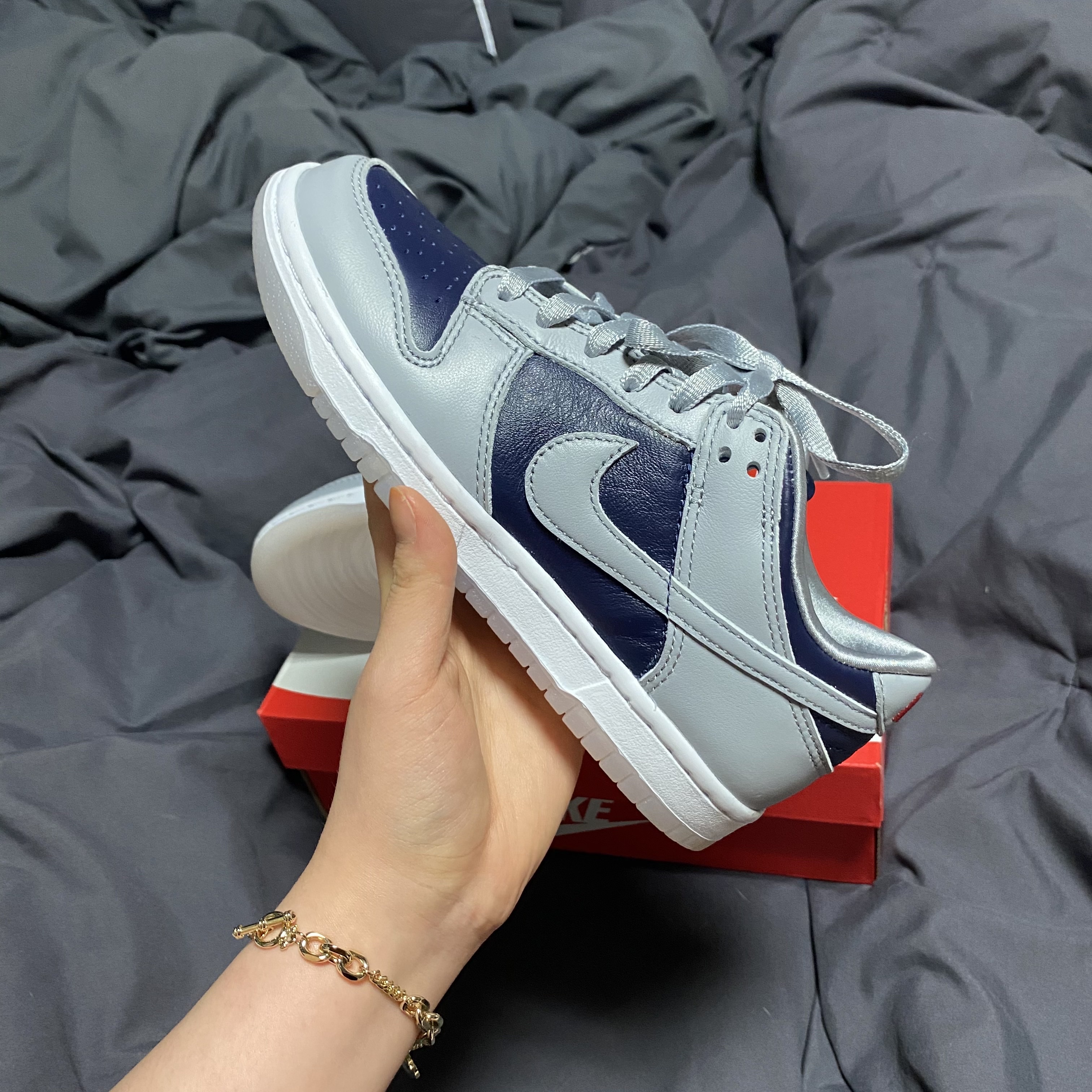 (W) Nike Dunk Low SP College Navy 착용 스타일