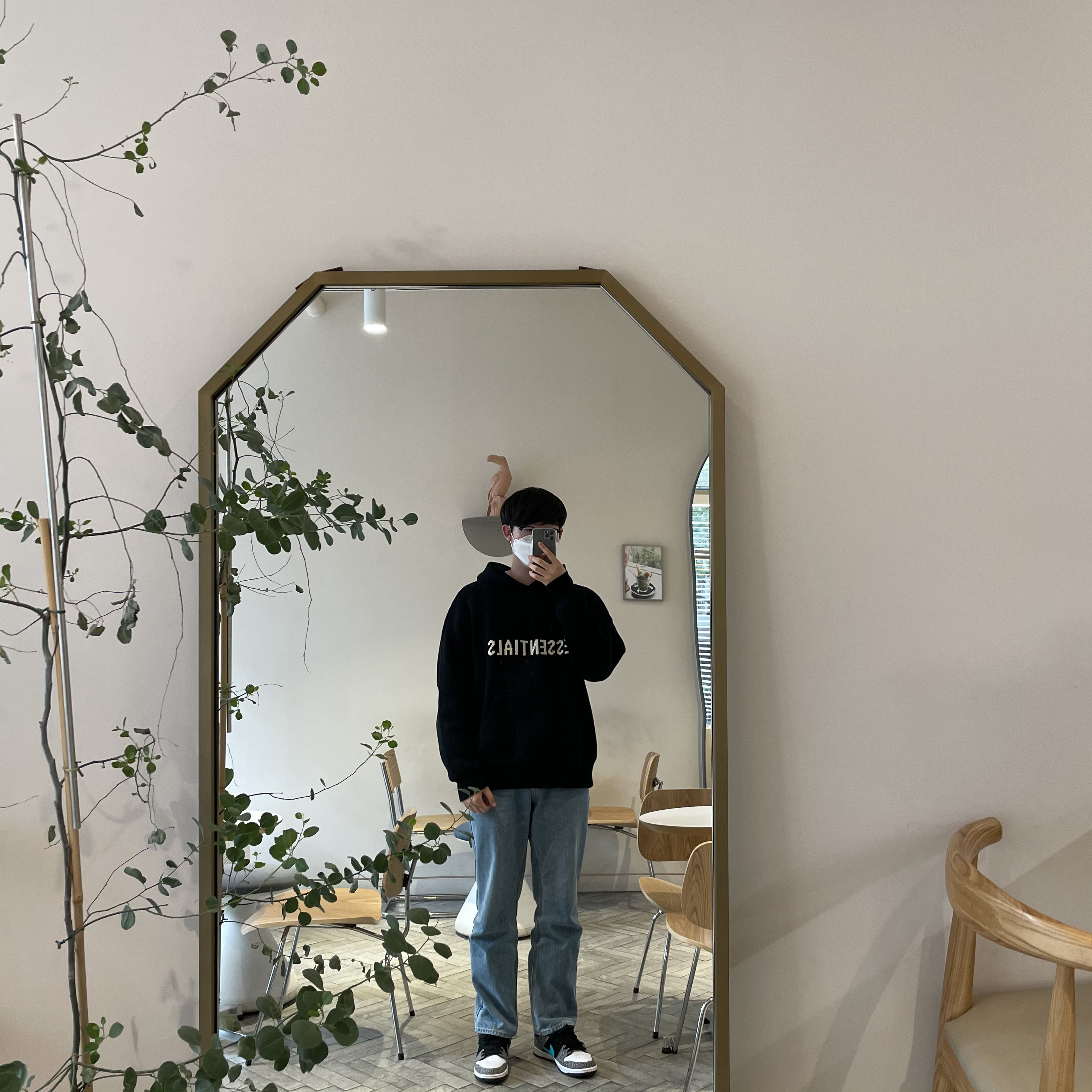 Essentials Knit Hoodie Black - 20FW, Nike SB Dunk Low Pro Clear Jade 착용 스타일