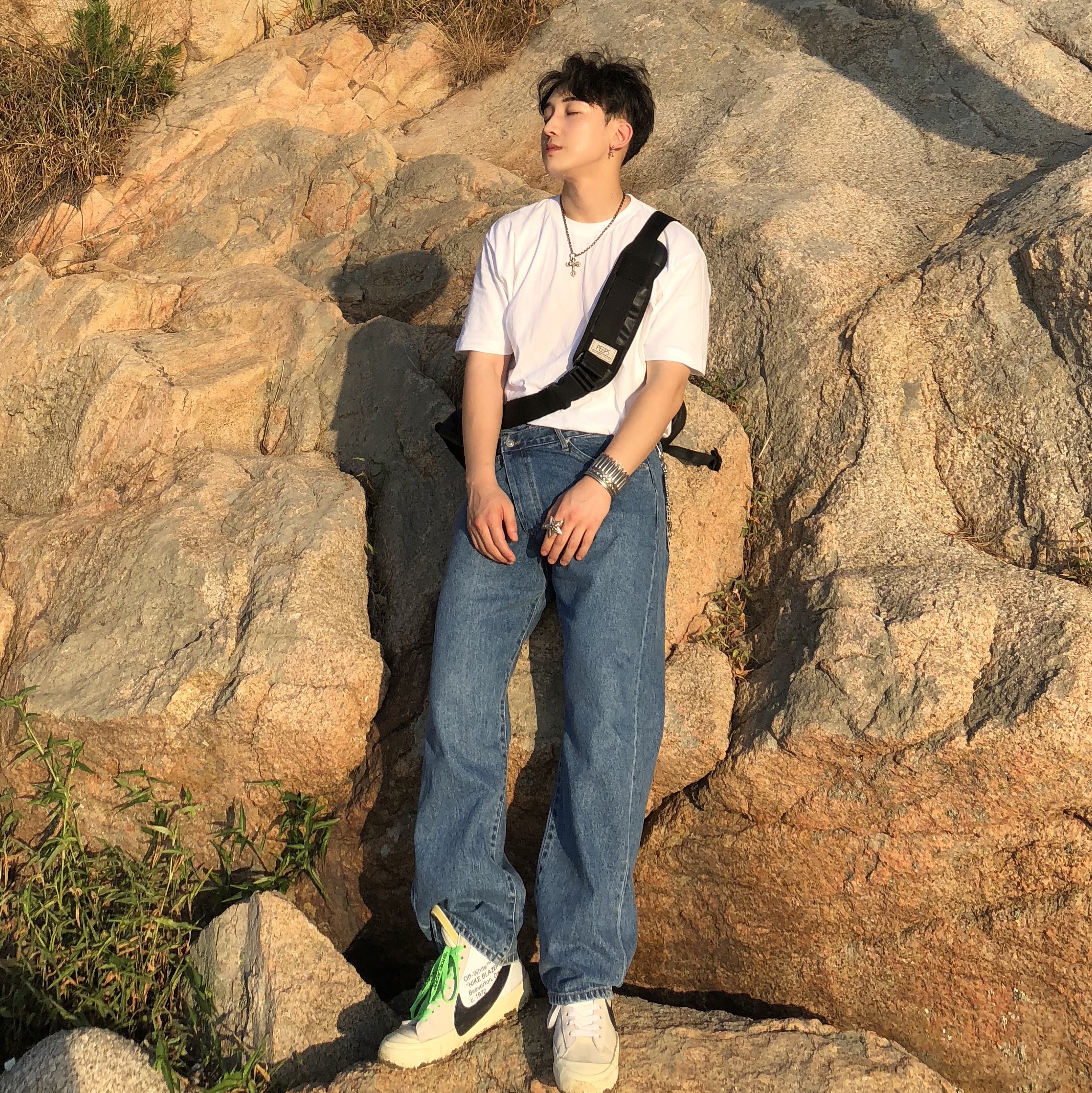 Nike x Off-White Blazer Mid White OG The Ten 착용 스타일 - 1