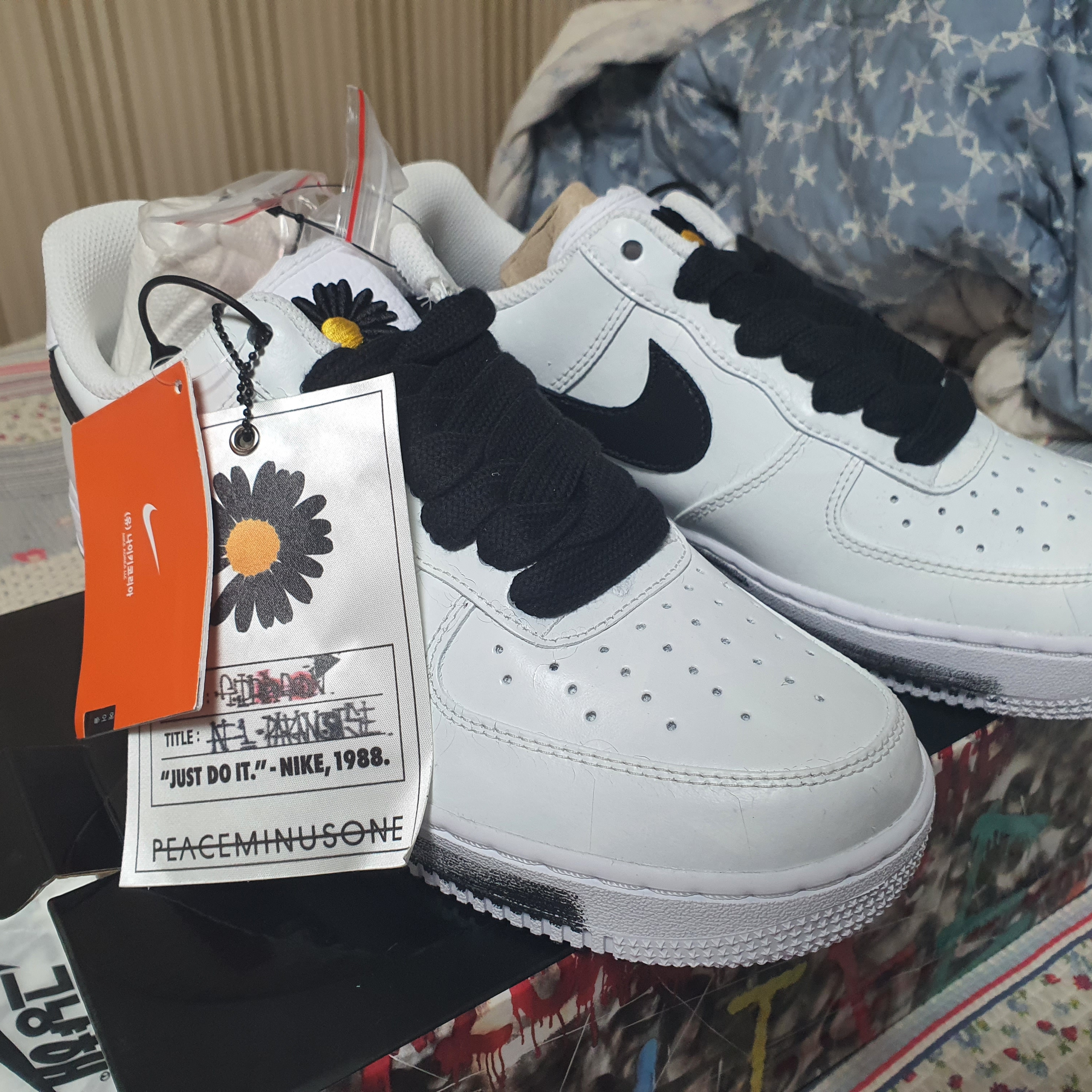 Nike x Peaceminusone Air Force 1 Low Para-Noise 2.0 착용 스타일