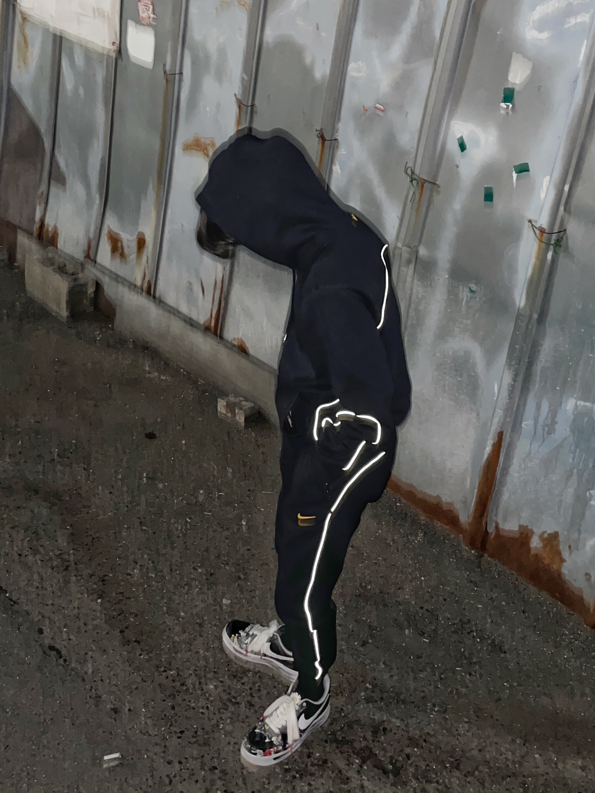 Nike x Drake Nocta Essential Hoodie Black - US/EU, Nike x Drake Nocta Fleece Pants Black - Asia 착용 스타일