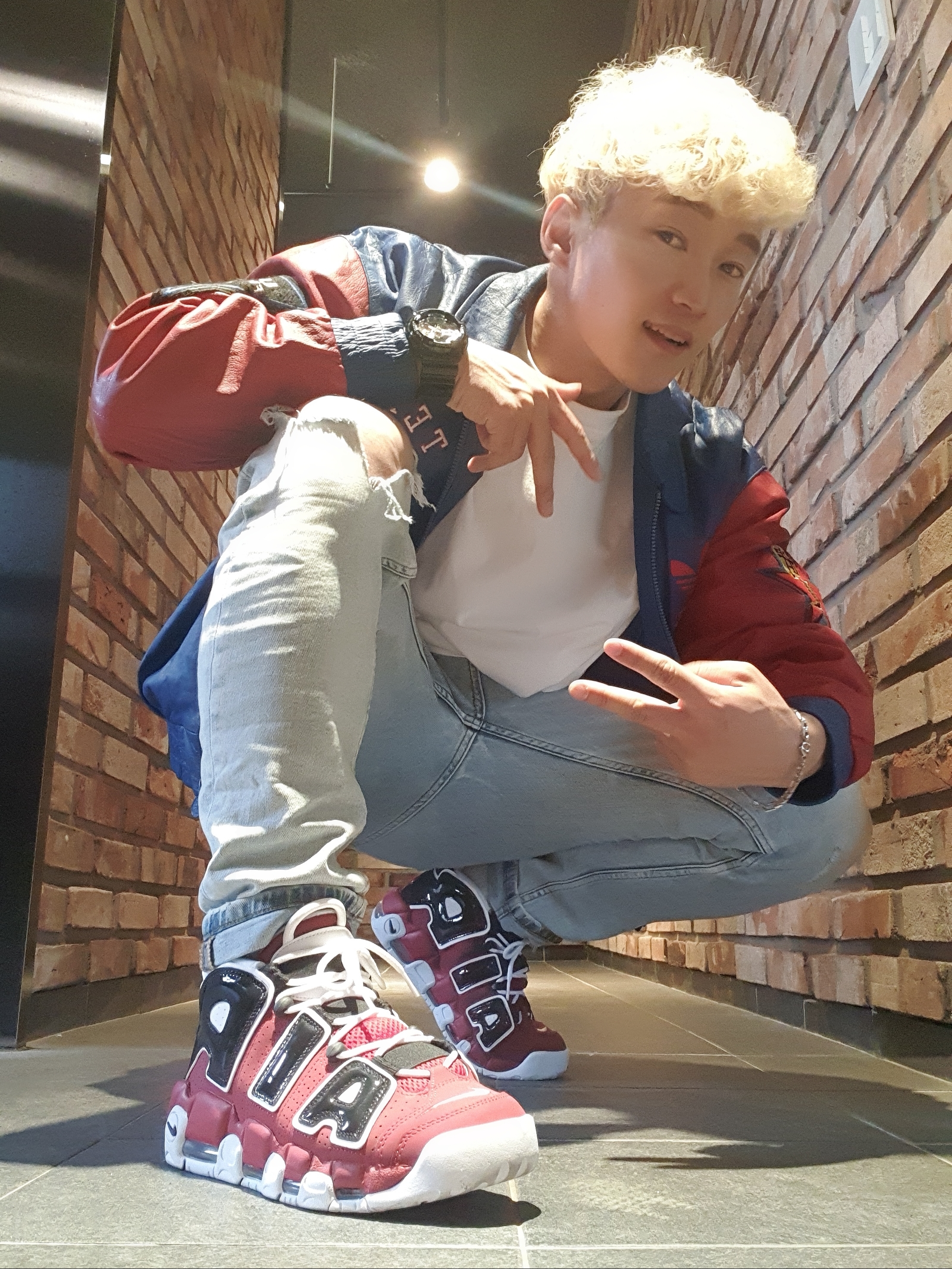 Nike Air More Uptempo 96 Bulls 2021 착용 스타일 - 1