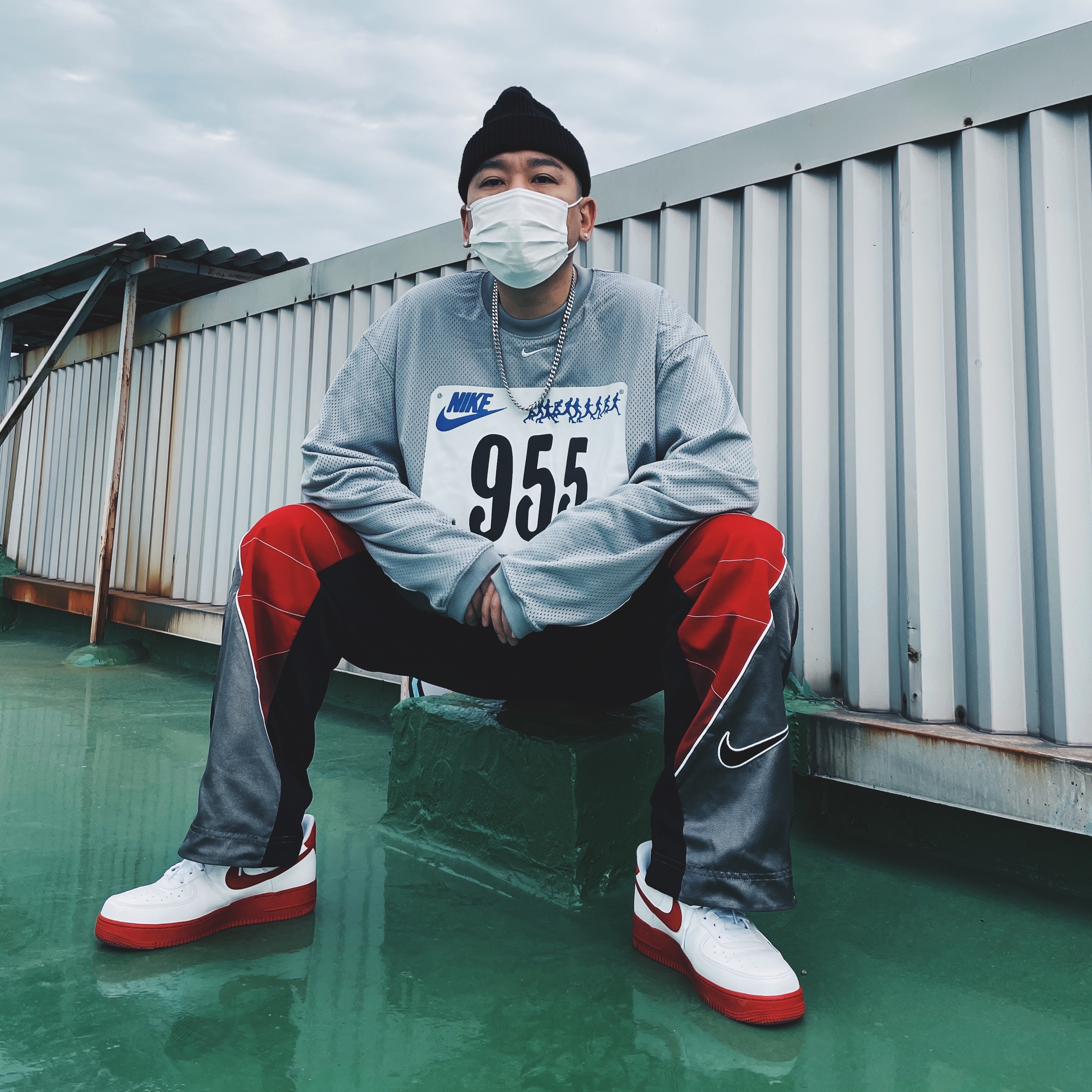 Nike x Cactus Plant Flea Market L/S Jersey Grey - US/EU, Nike x Cactus Plant Flea Market L/S Jersey Grey - Asia 착용 스타일 - 2