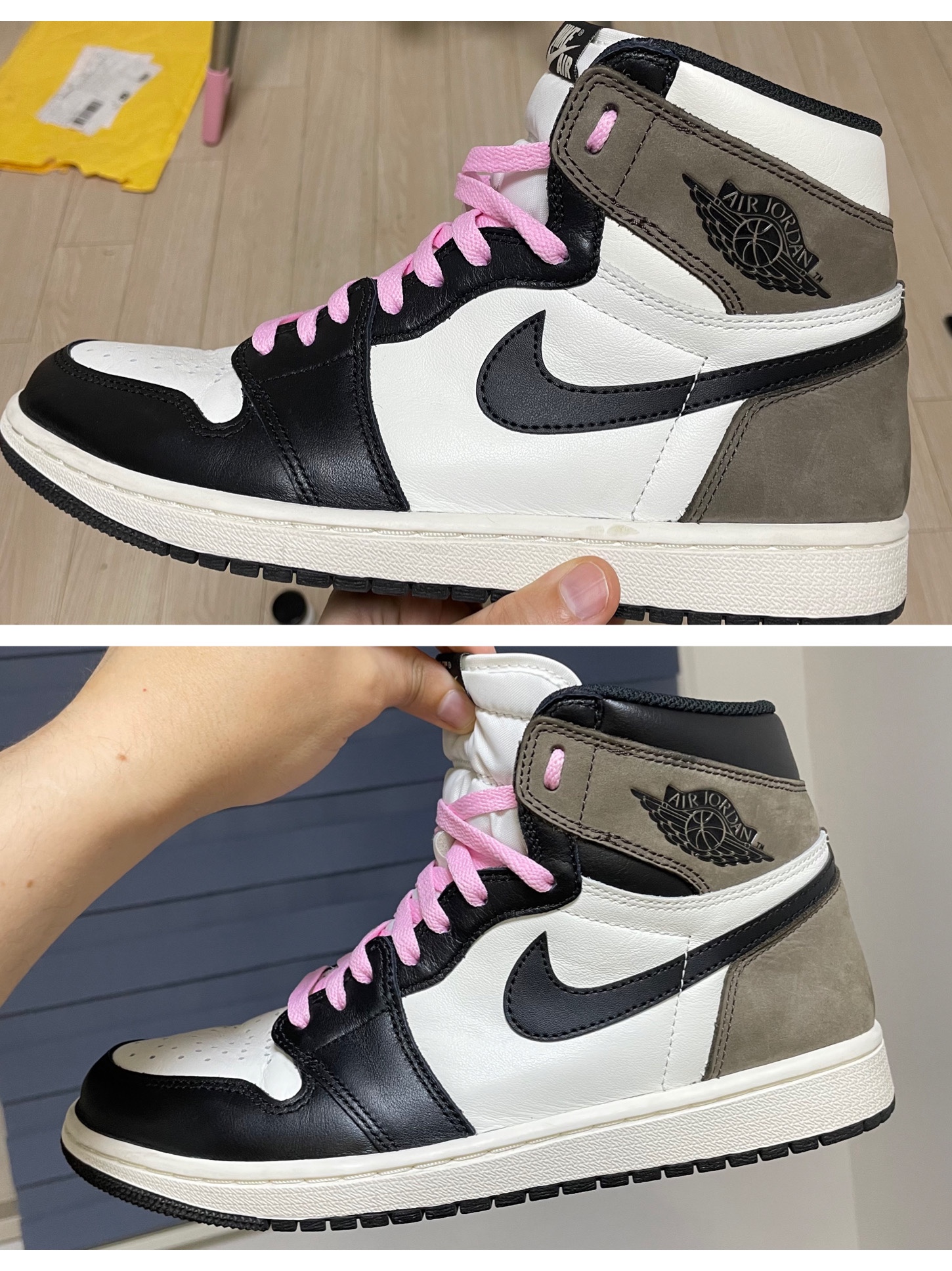 Jordan 1 Retro High OG Black Mocha 착용 스타일 - 1