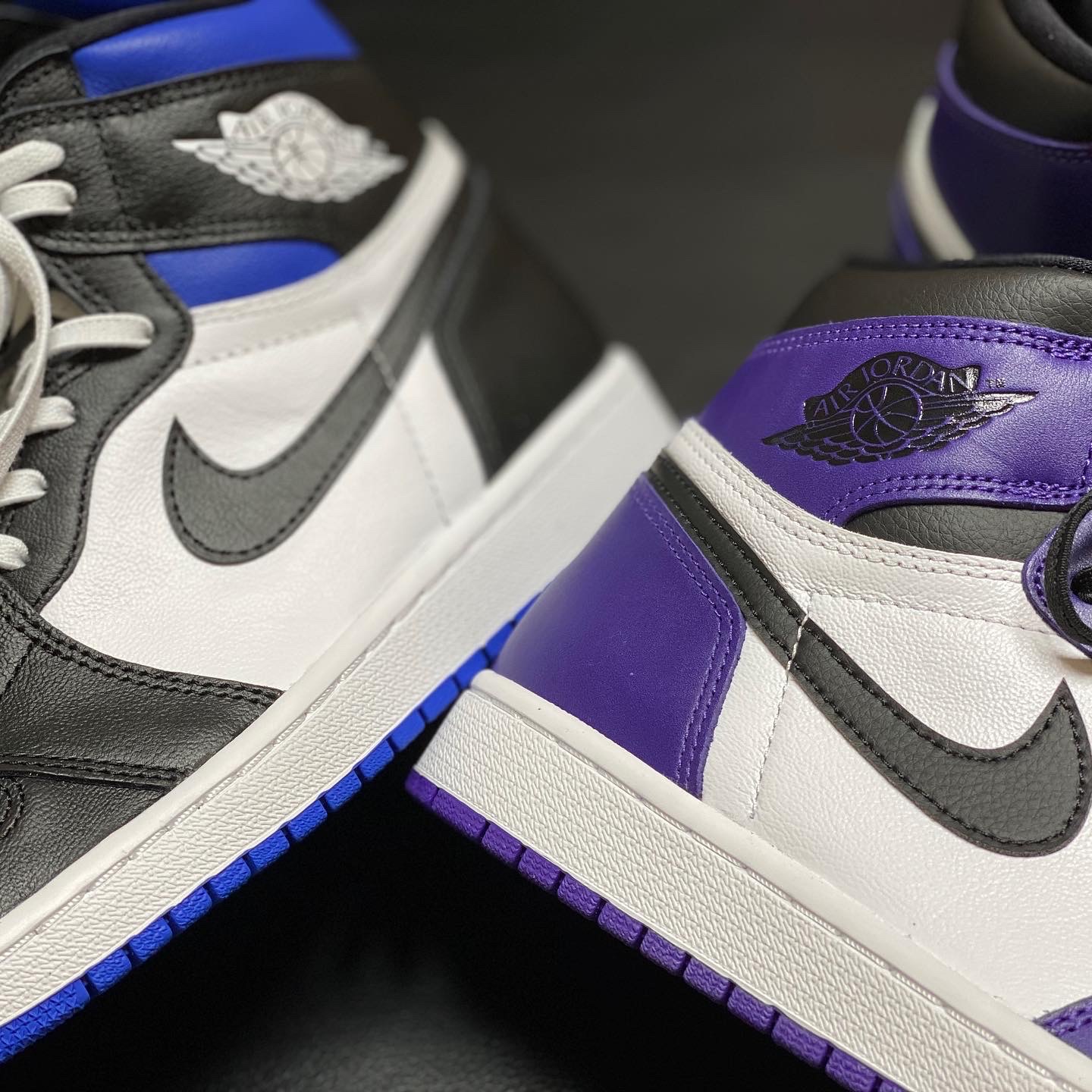 Jordan 1 Retro High OG Court Purple 2020, Jordan 1 Retro High OG Royal Toe 착용 스타일 - 1