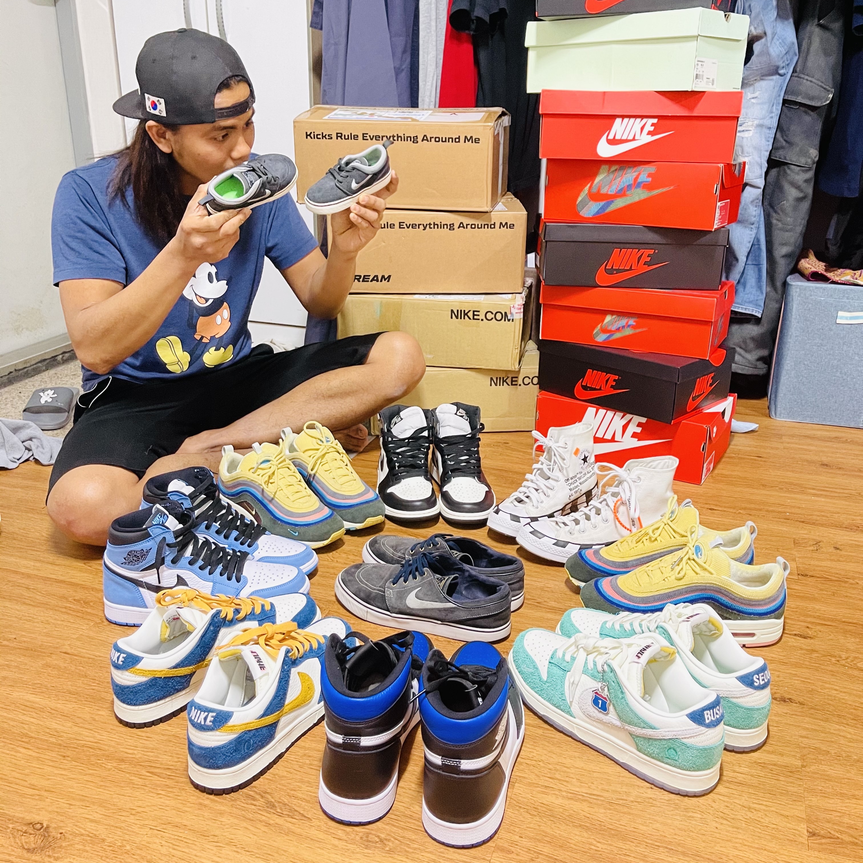 Jordan 1 Retro High OG Black Mocha, Nike x Sean Wotherspoon Air Max 1/97 μ°©μ© μ€νμΌ
