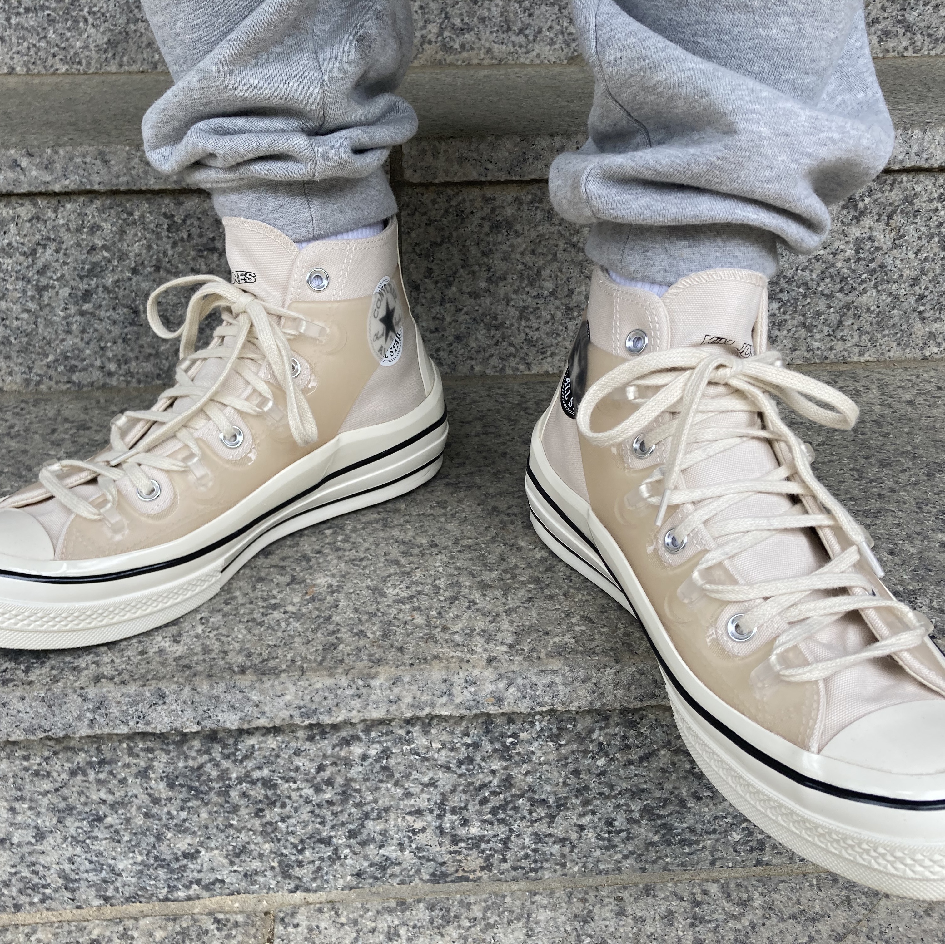 Converse x Kim Jones Chuck 70 Utility Wave High Natural Ivory 착용 스타일