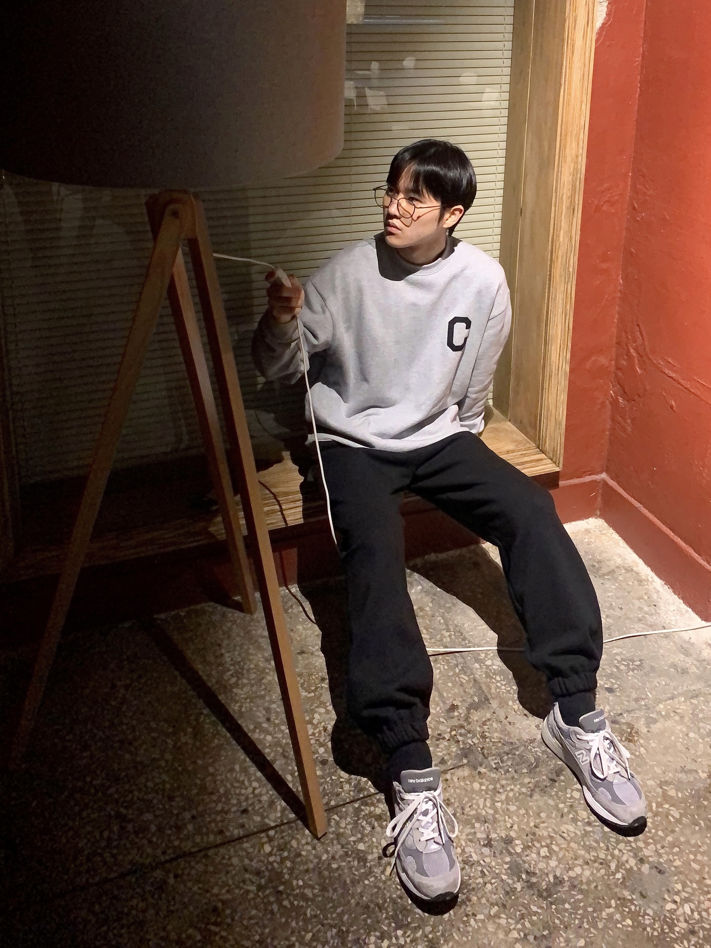 New Balance 992 Made in USA Grey - D Standard 착용 스타일 - 5