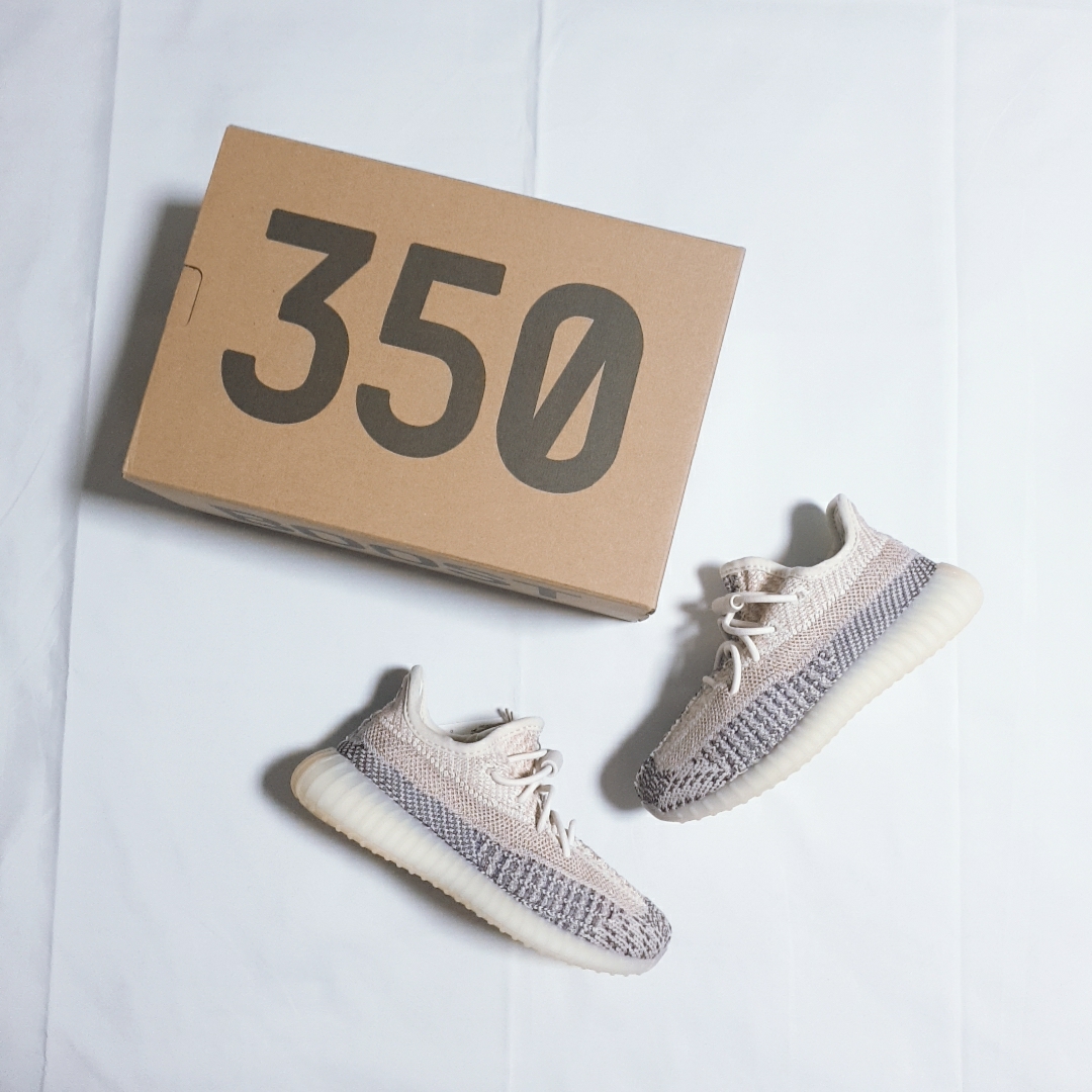 (Kids) Adidas Yeezy Boost 350 V2 Ash Pearl 착용 스타일 - 4