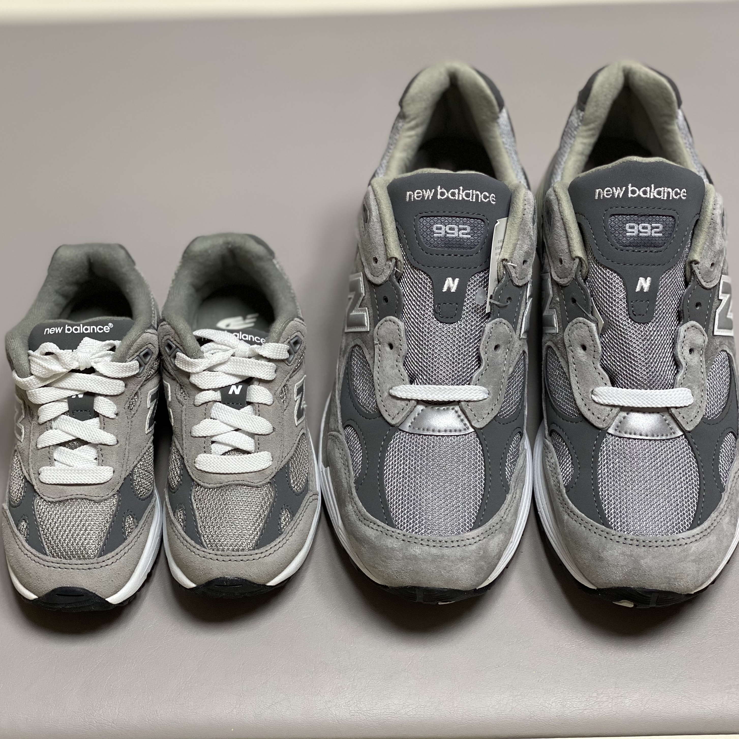 New Balance 992 Made in USA Grey - D Standard 착용 스타일 - 5
