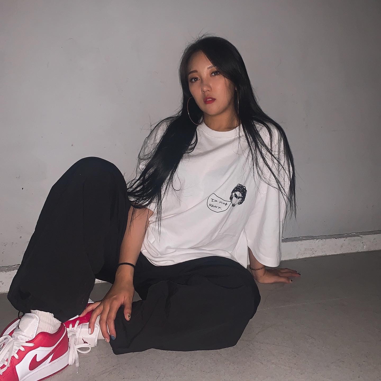 (GS) Jordan 1 Low Gym Red White 착용 스타일 - 2