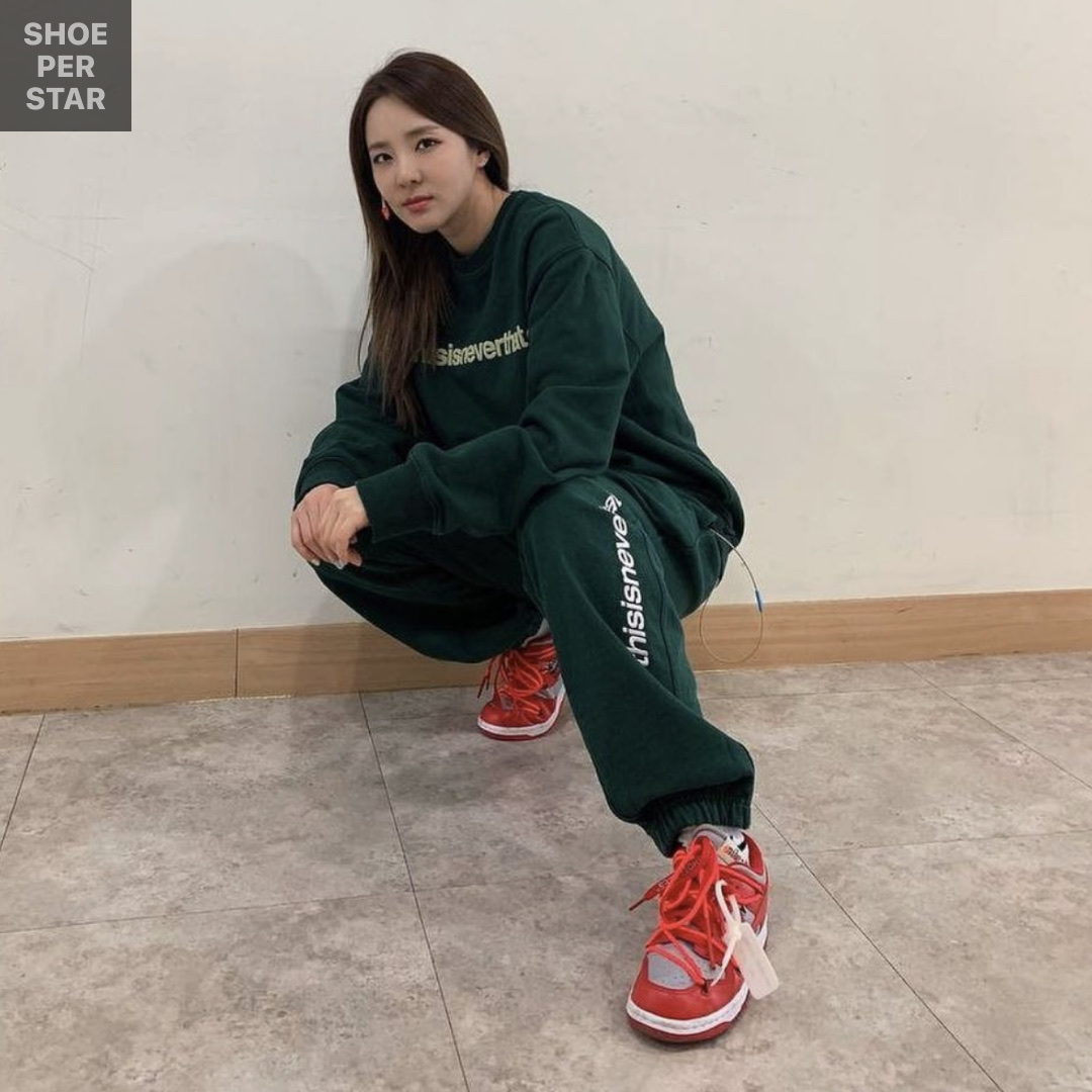 Nike x Off-White Dunk Low University Red, Nike x Kasina Dunk Low 80's Bus 착용 스타일 - 1
