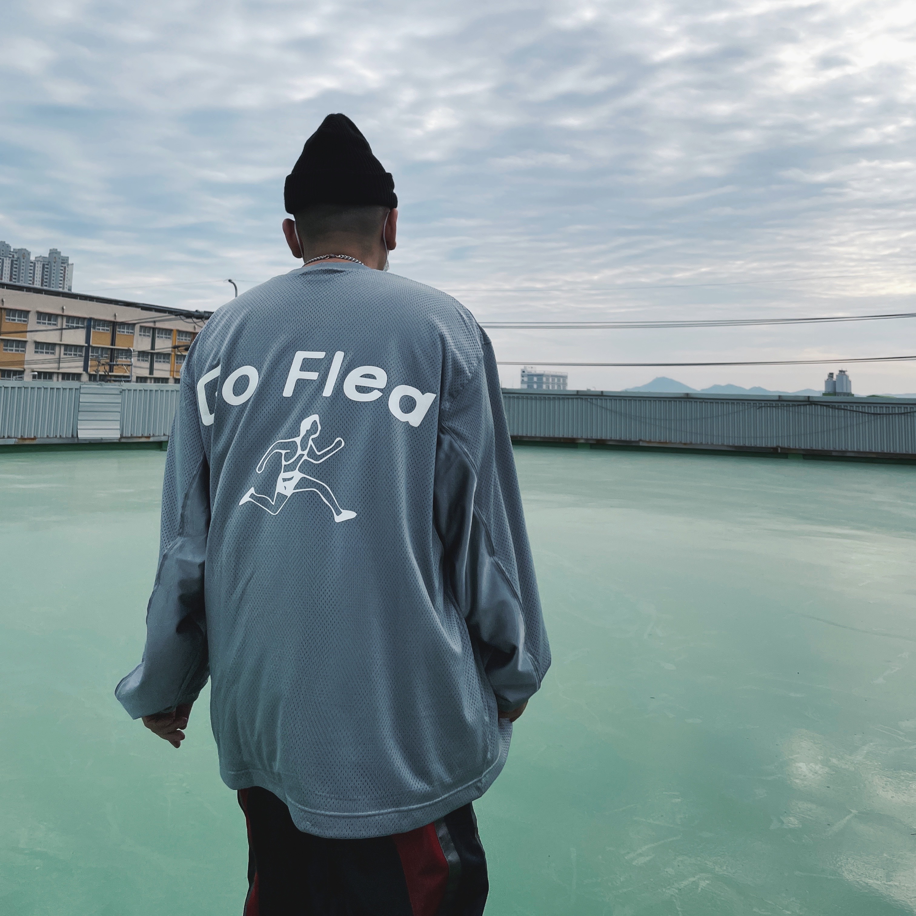 Nike x Cactus Plant Flea Market L/S Jersey Grey - US/EU, Nike x Cactus Plant Flea Market L/S Jersey Grey - Asia 착용 스타일 - 3