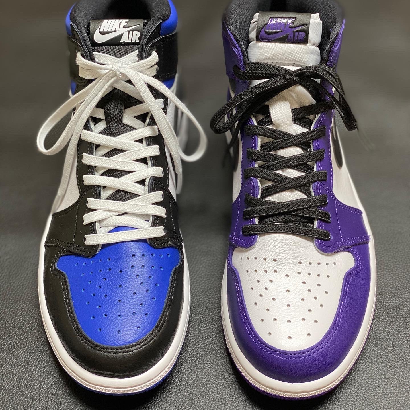 Jordan 1 Retro High OG Court Purple 2020, Jordan 1 Retro High OG Royal Toe 착용 스타일 - 2