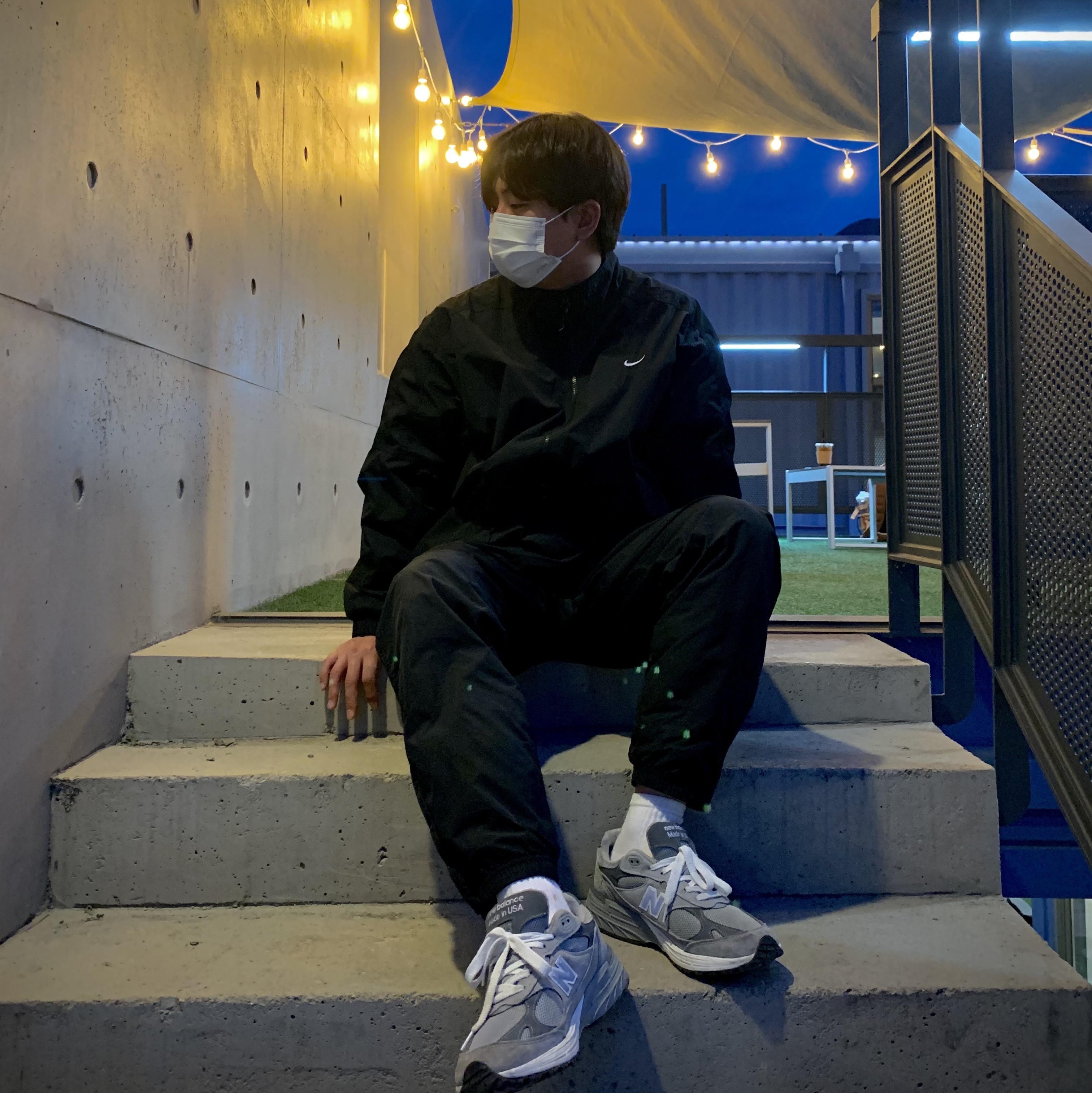 Nike M NRG Solo Swoosh Track Jacket Black - Asia, Nike x Stussy NRG ZR Fleece Pants Black - Asia 착용 스타일 - 2