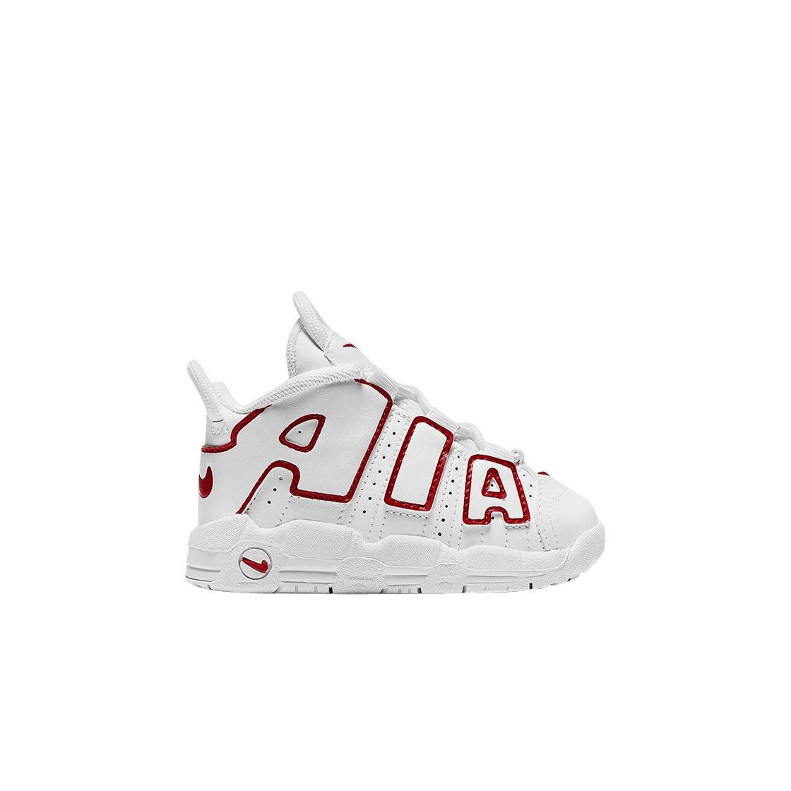 (TD) 나이키 에어 모어 업템포 화이트 바시티 레드 2021