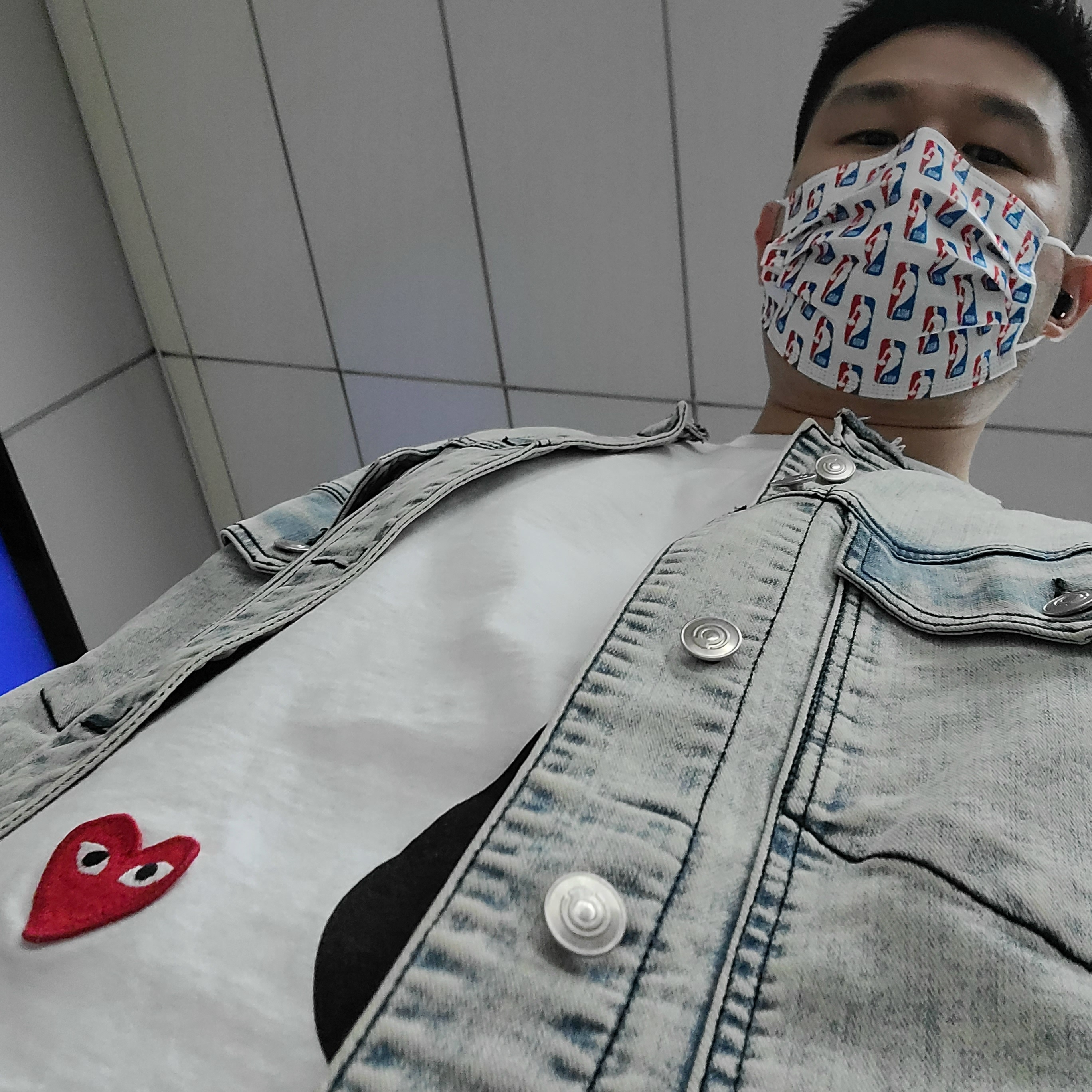 Play Comme des Garcons x Nike T-Shirt White 착용 스타일 - 1