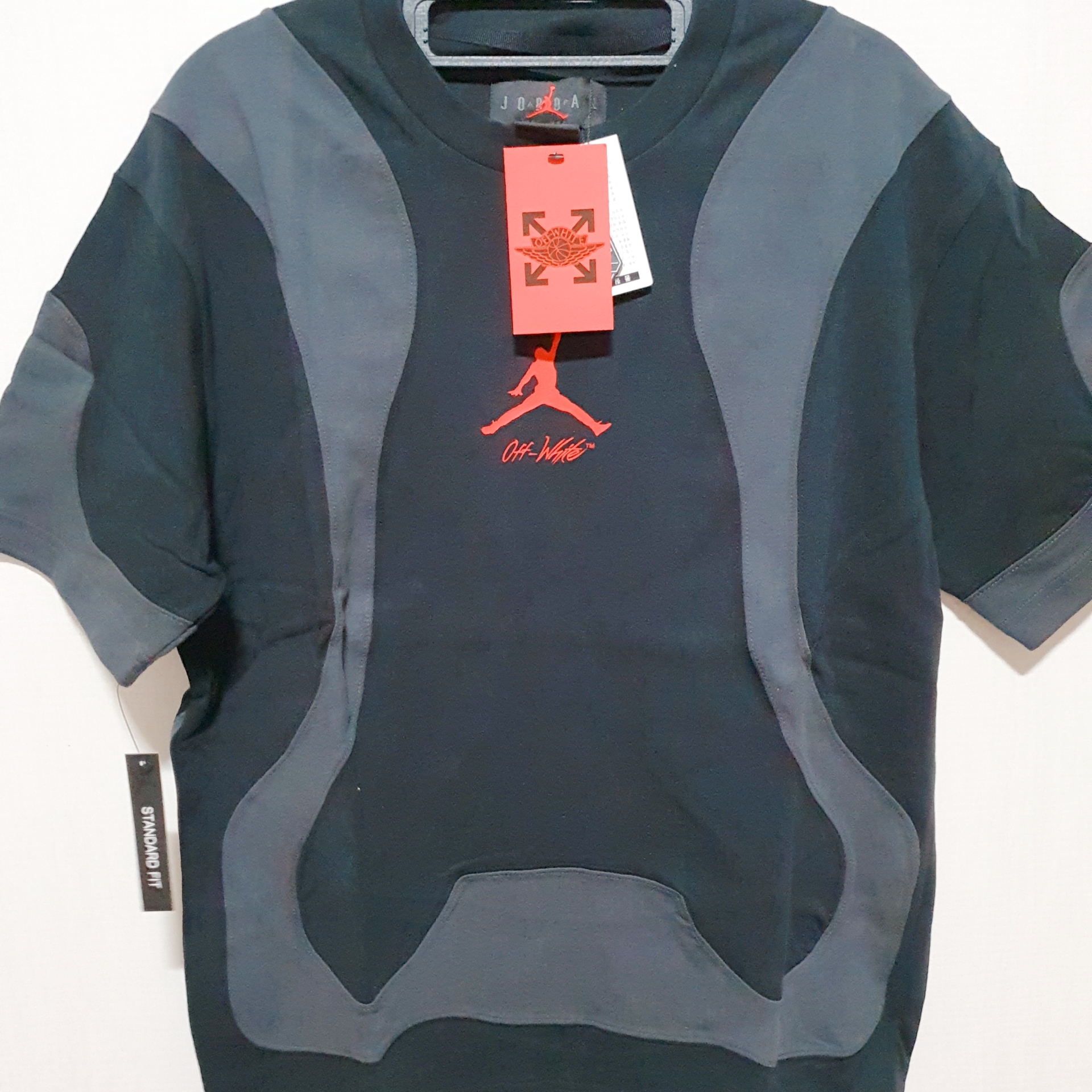 Jordan x Off-White T-Shirt Black - Asia 착용 스타일 - 1