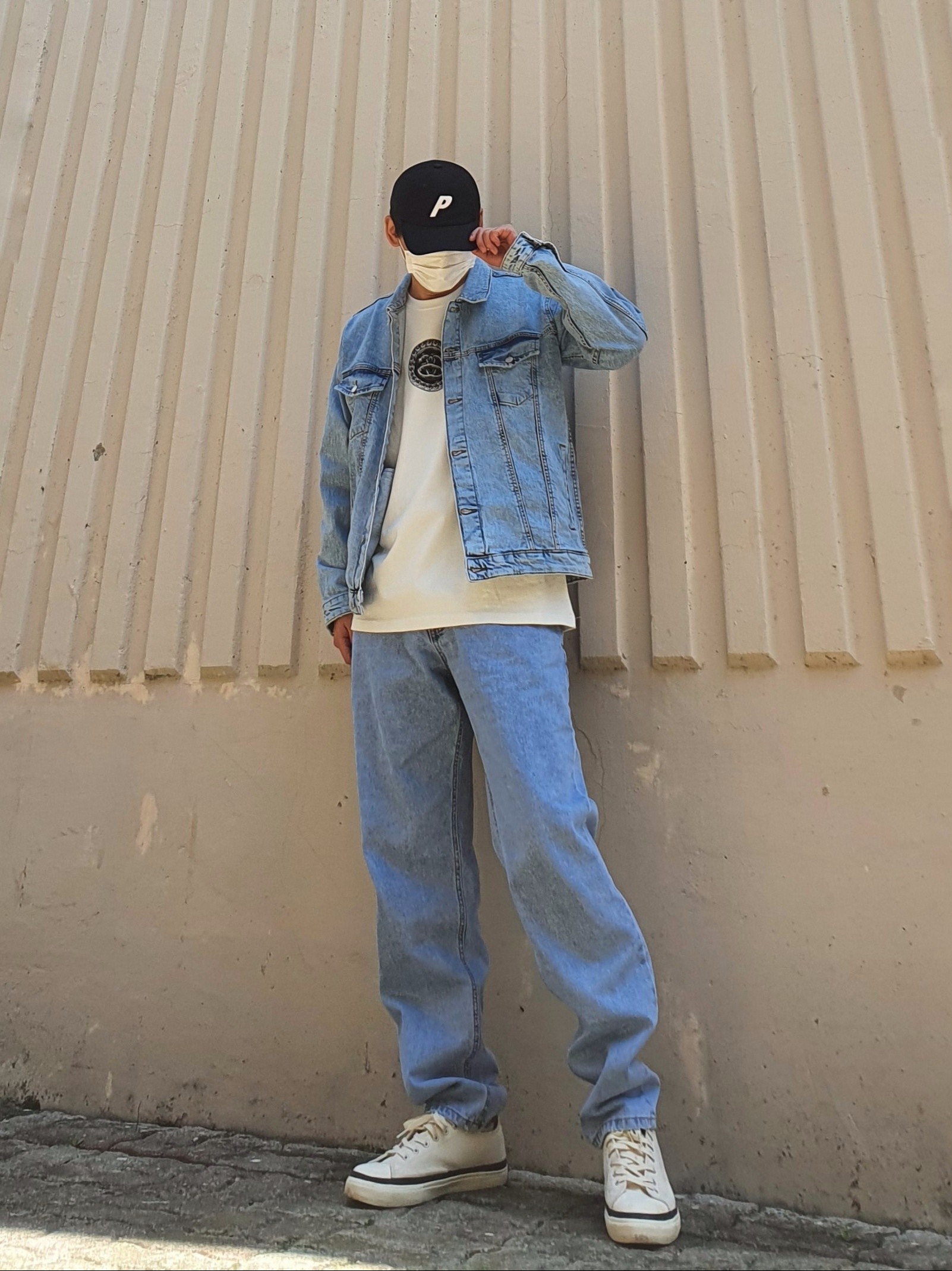 Palace P 6-Panel Black, Nike x Stussy Big Swoosh LS T-Shirt White - US/EU 착용 스타일