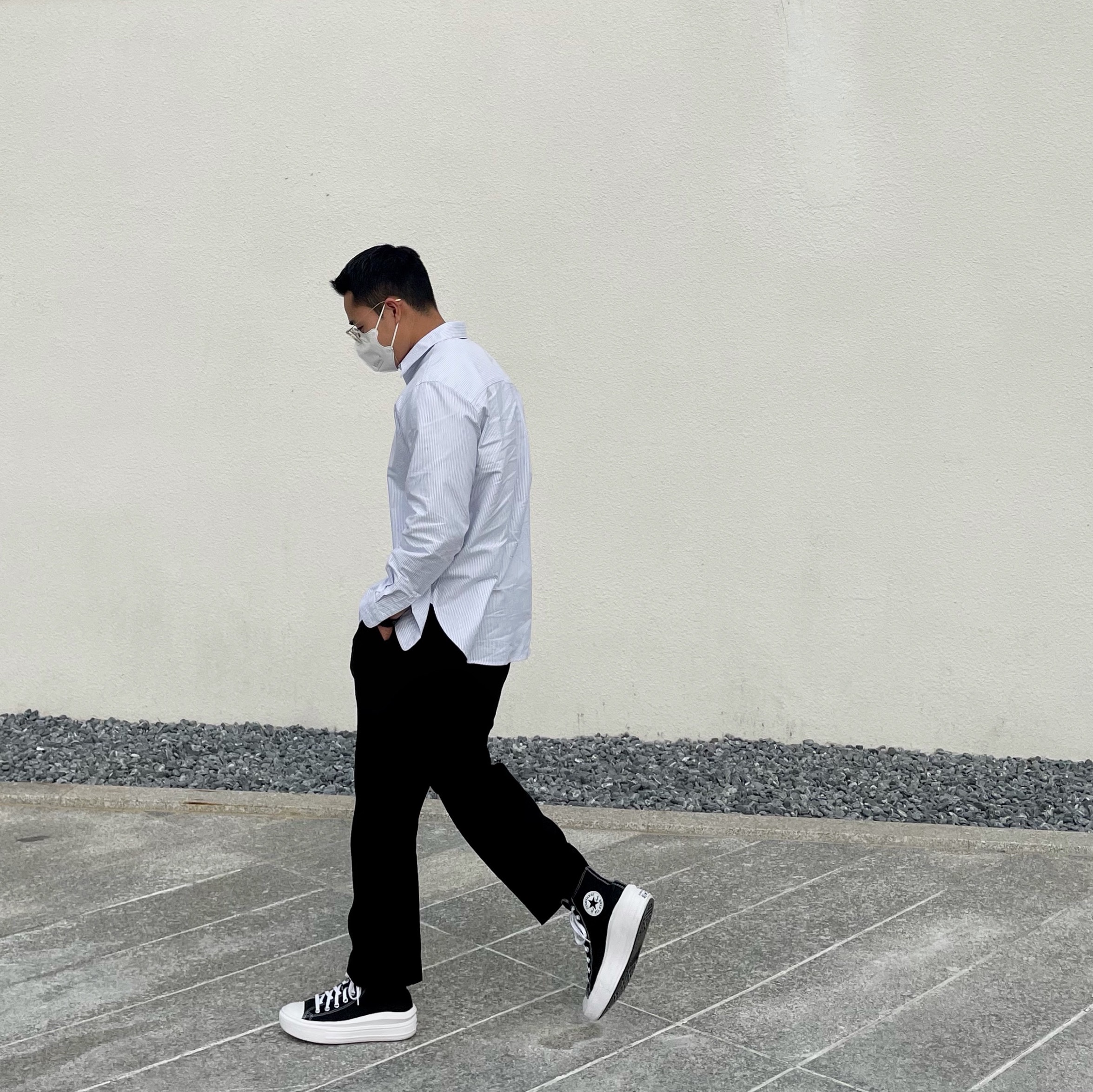 (W) Converse Chuck Taylor All Star Move High Black 착용 스타일 - 1