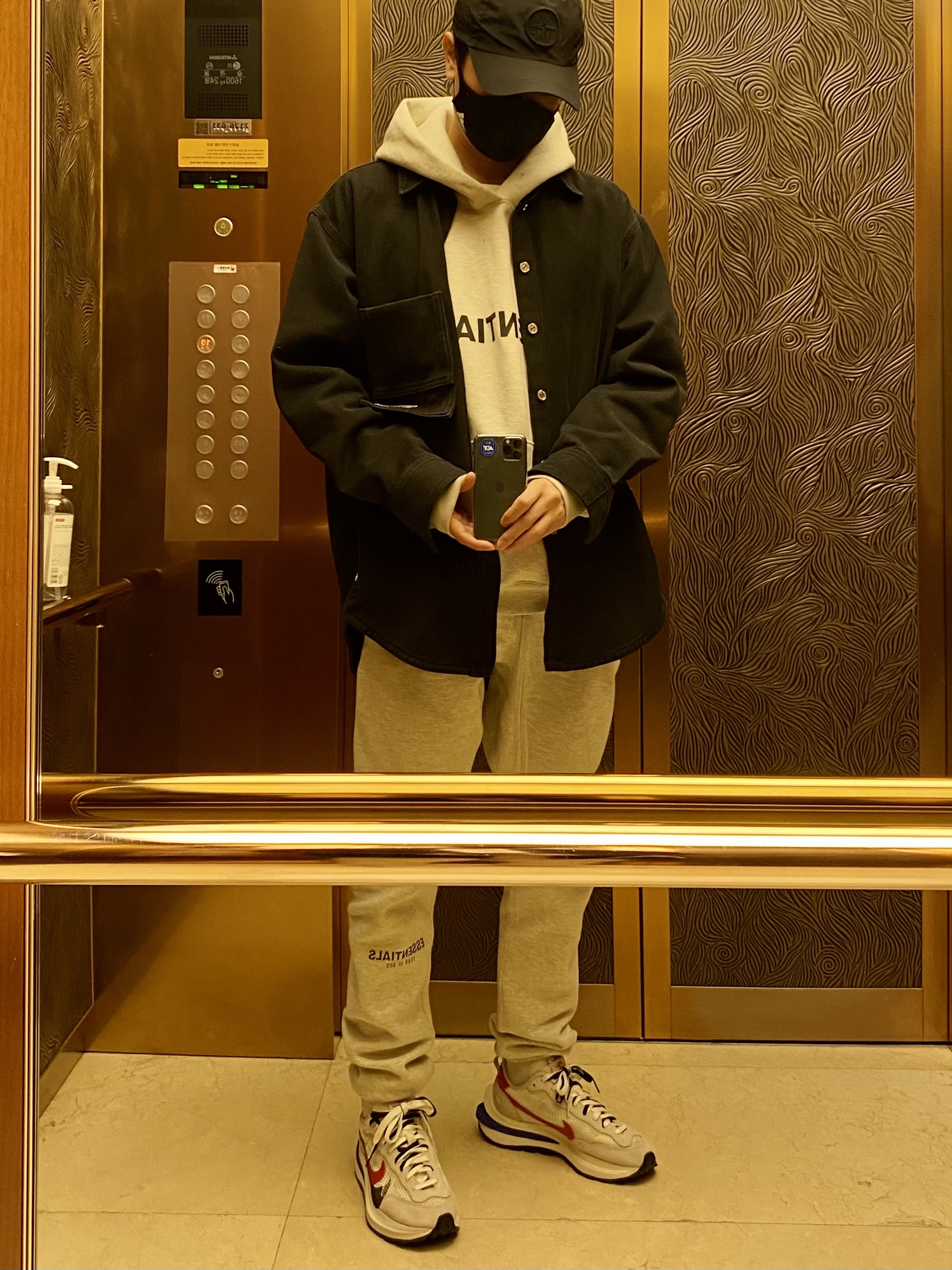 Essentials 3D Silicon Applique Pullover Hoodie Oatmeal/Oatmeal Heather/Light Heather Oatmeal 2020, Essentials Sweatpants Oatmeal/Oatmeal Heather/Light Heather Oatmeal 2020 착용 스타일