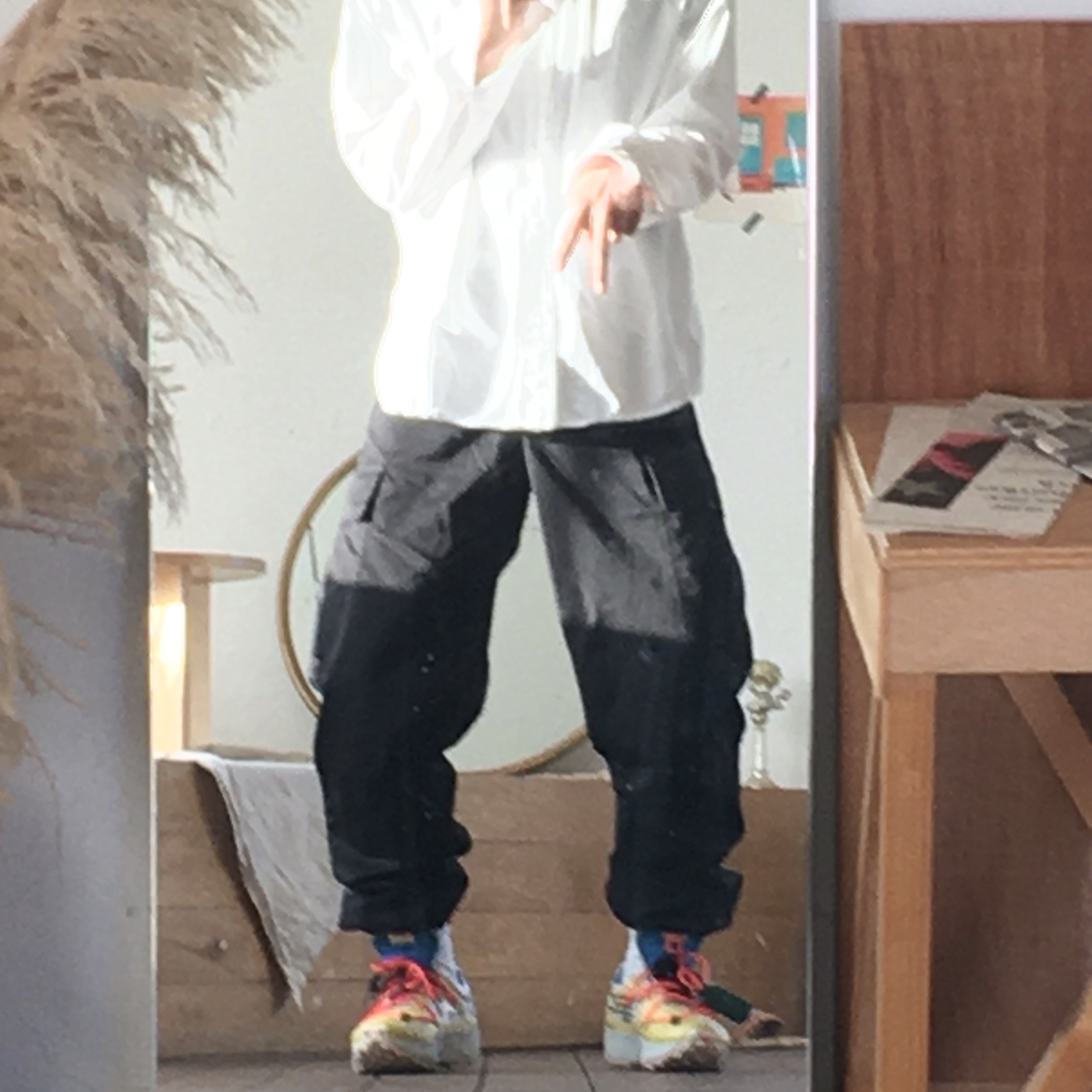 (W) Nike x Off-White Vapor Street Tour Yellow 착용 스타일
