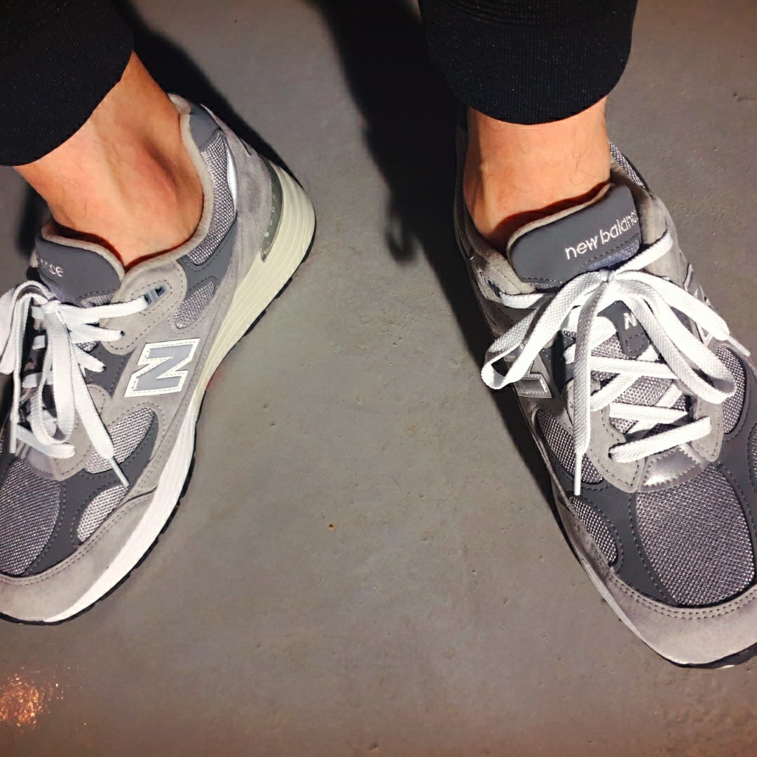 New Balance 992 Made in USA Grey - D Standard 착용 스타일 - 4
