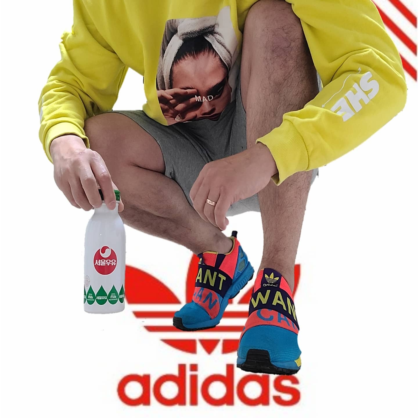 Adidas ZX 4000 4D I Want I Can 착용 스타일
