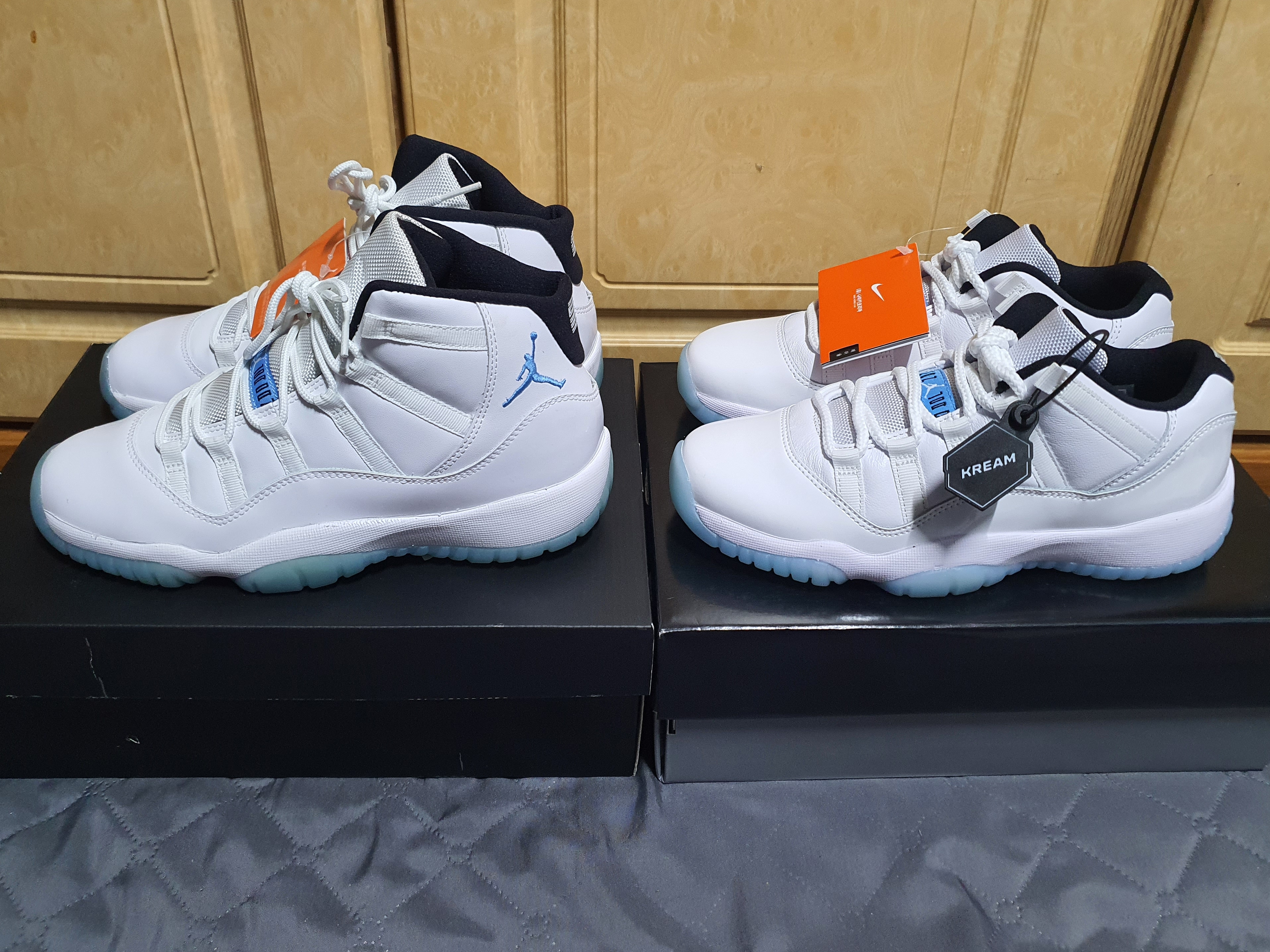 (GS) Jordan 11 Retro Legend Blue 2014, (GS) Jordan 11 Retro Low Legend Blue 착용 스타일 - 2
