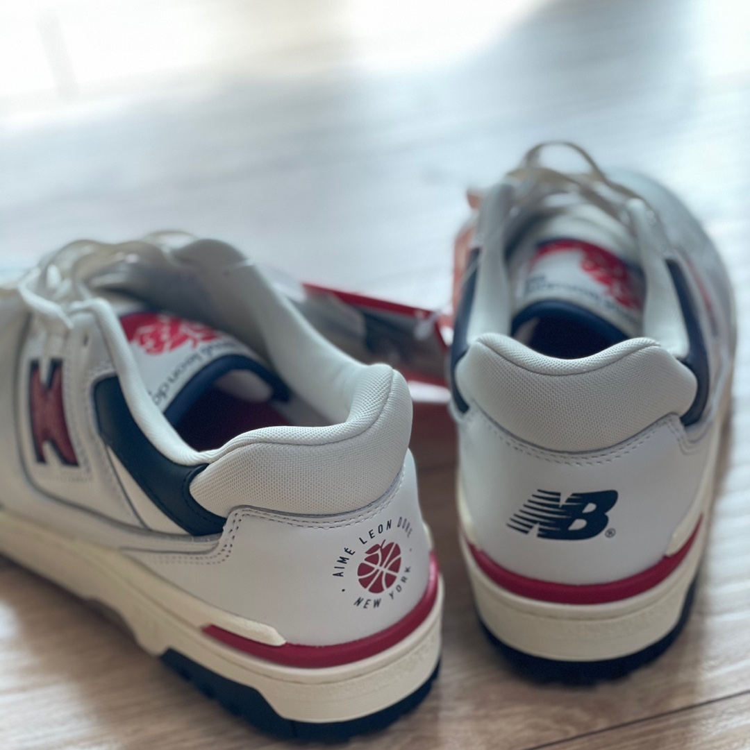New Balance x Aime Leon Dore 550 Navy Red 착용 스타일 - 2