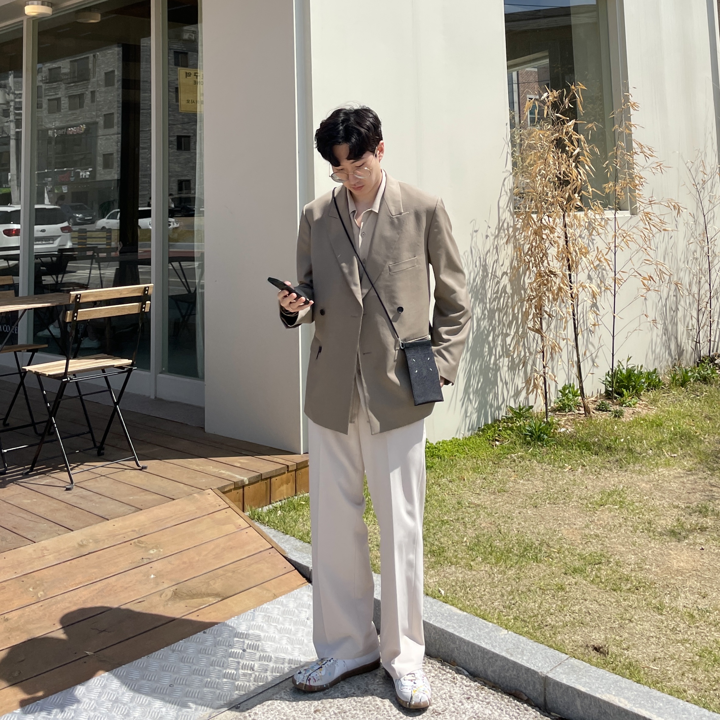 Maison Margiela Replica Paint Drop Sneakers 착용 스타일 - 1