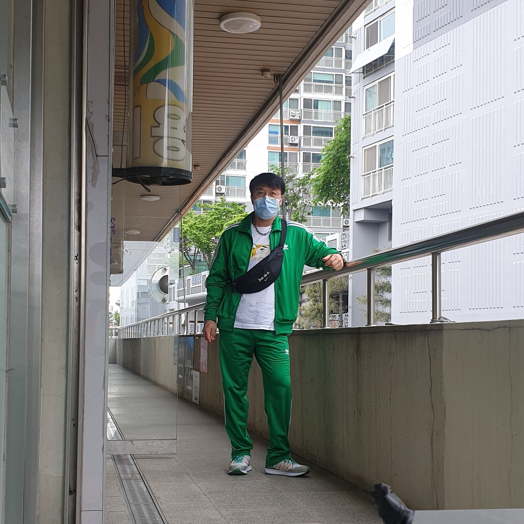 New Balance x Casablanca 237 Idealist Monogram White Green 착용 스타일