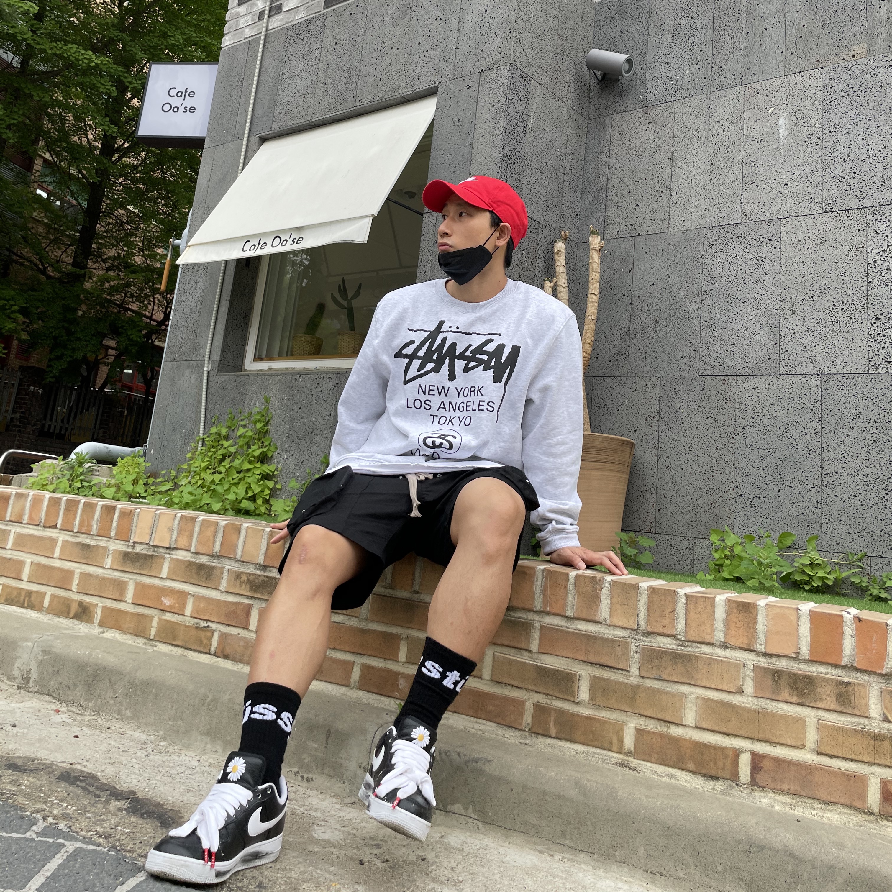 Nike x Peaceminusone Air Force 1 Low Para-Noise 착용 스타일 - 2