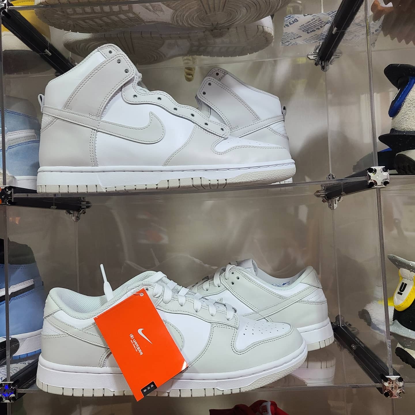 (W) Nike Dunk Low Photon Dust, Nike Dunk High Retro Vast Grey 착용 스타일 - 3