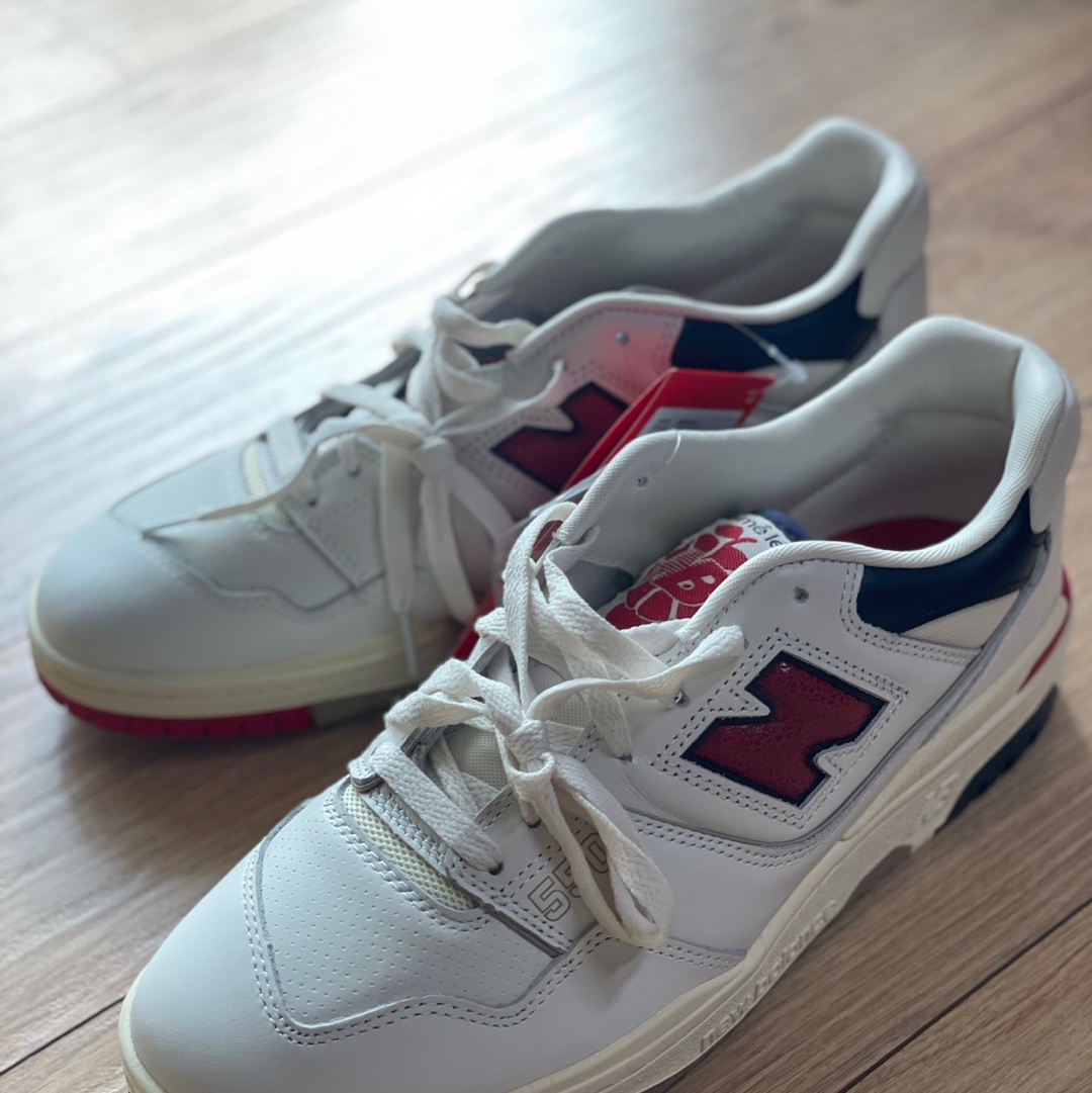 New Balance x Aime Leon Dore 550 Navy Red 착용 스타일 - 1