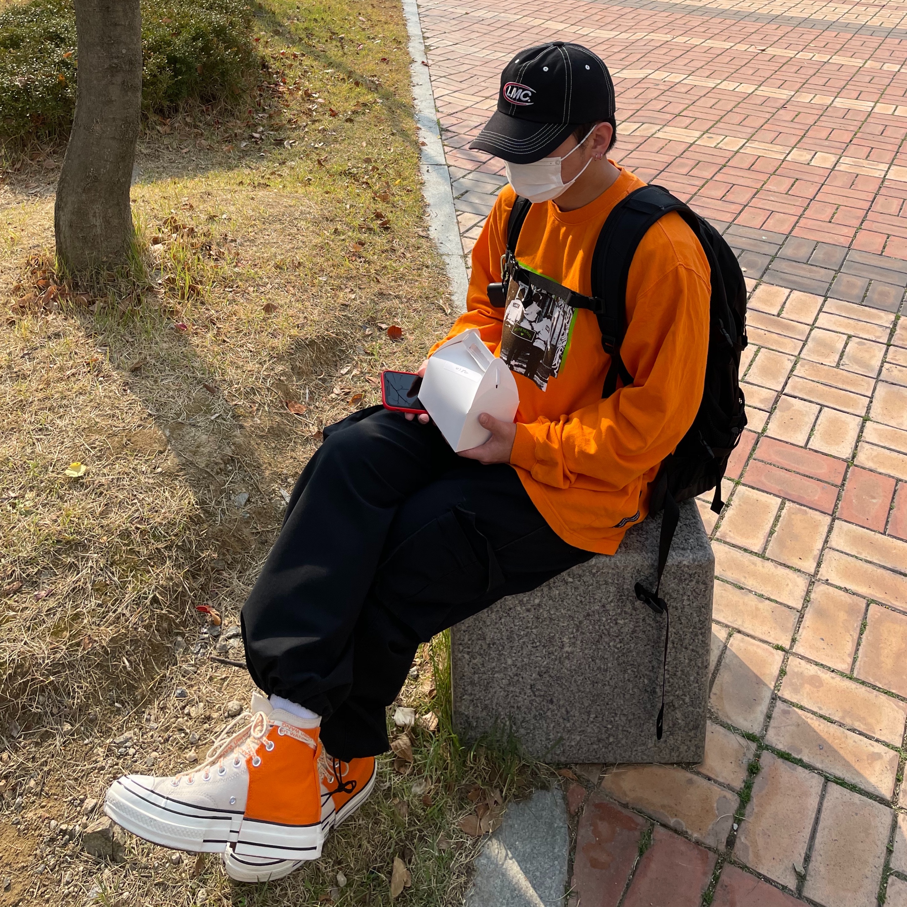 Converse x Feng Chen Wang Chuck 70 2-in-1 Persimmon Orange 착용 스타일