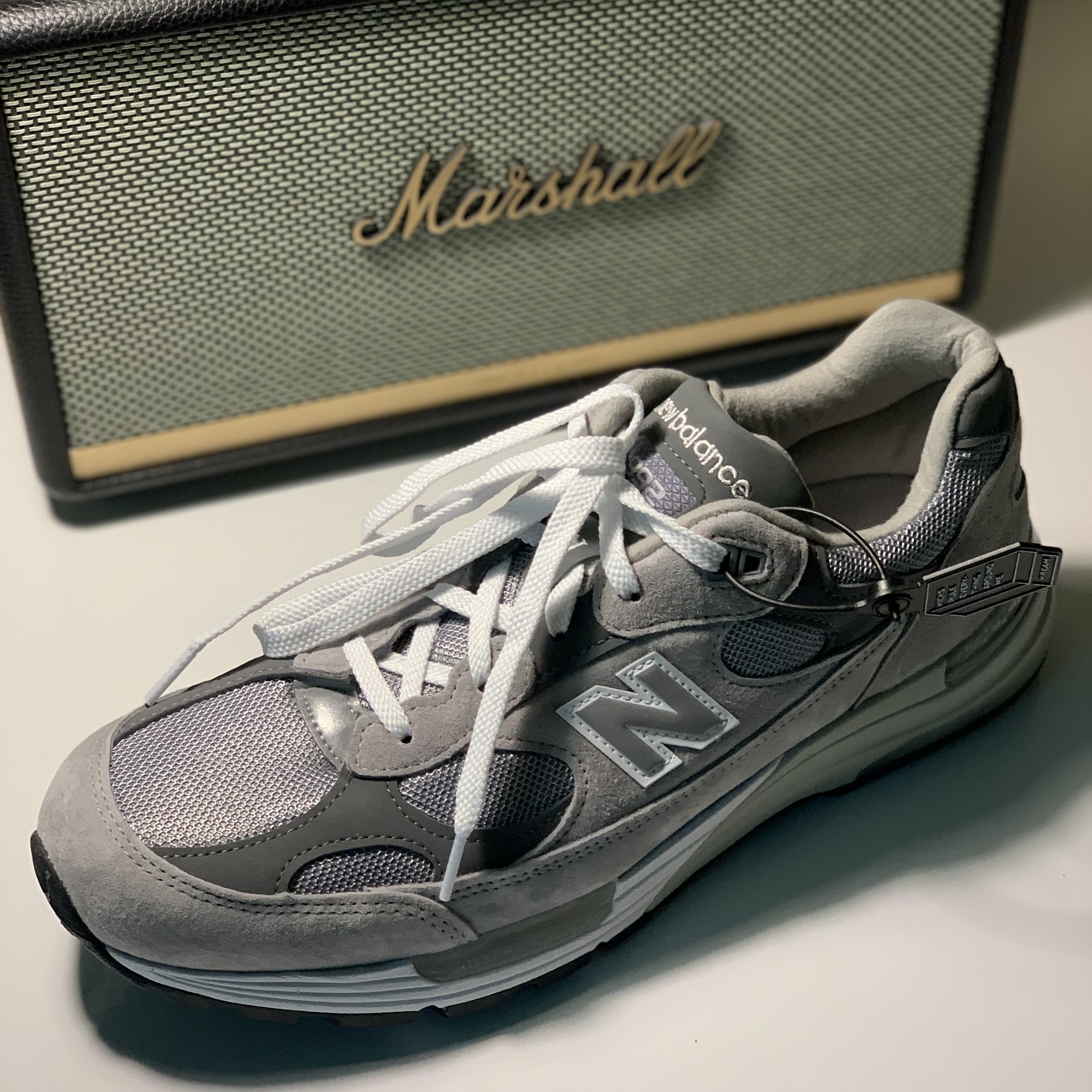 New Balance 992 Made in USA Grey - D Standard 착용 스타일