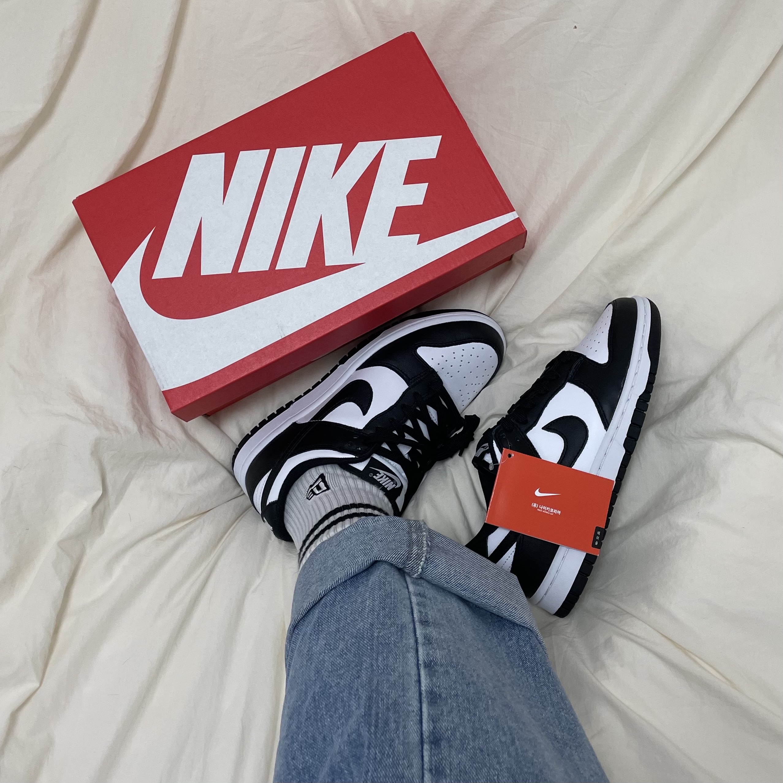 (W) Nike Dunk Low Black 착용 스타일