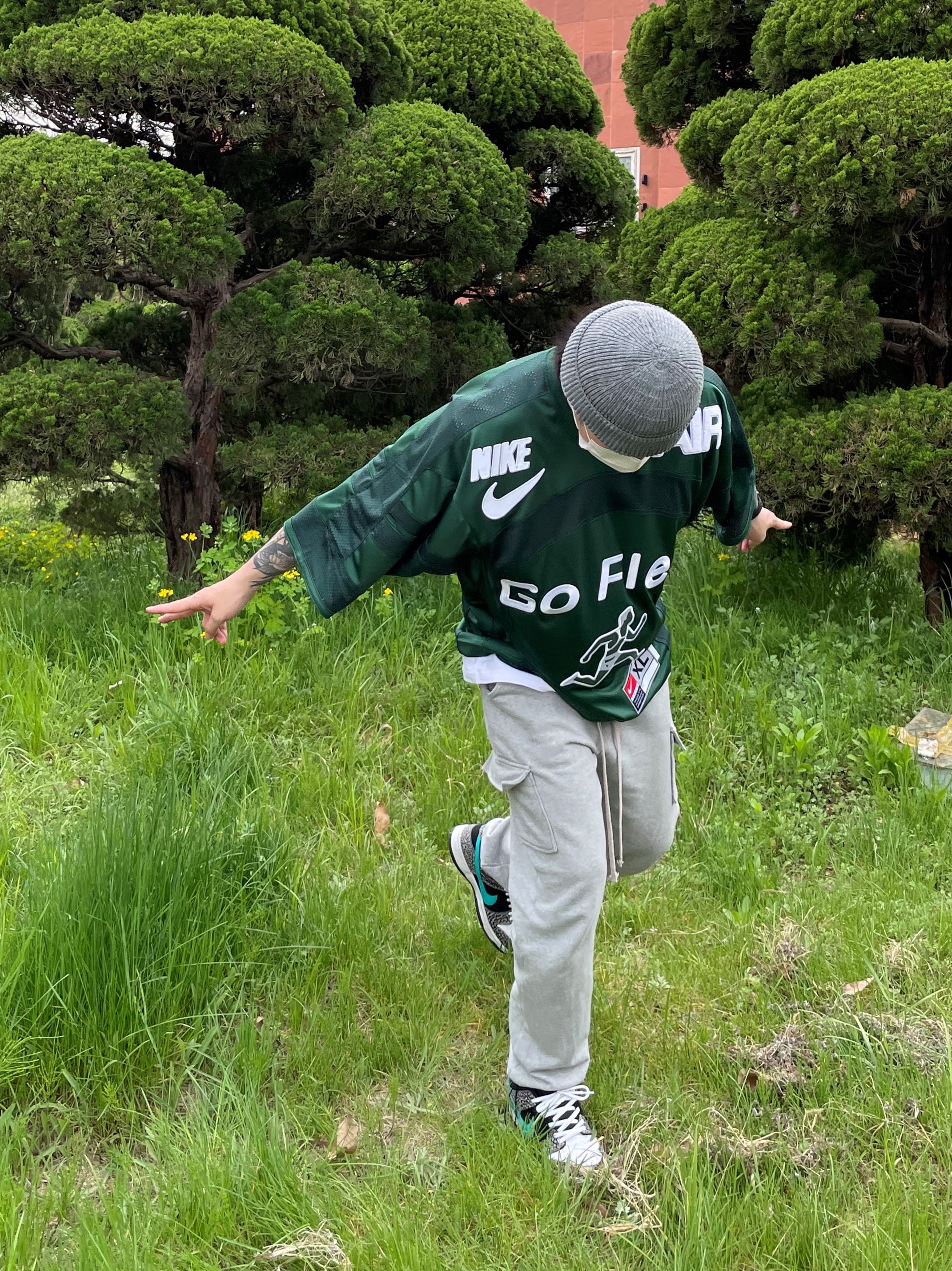 Nike x Cactus Plant Flea Market S/S Jersey Green - Asia, Nike SB Dunk Low Pro Clear Jade 착용 스타일 - 1
