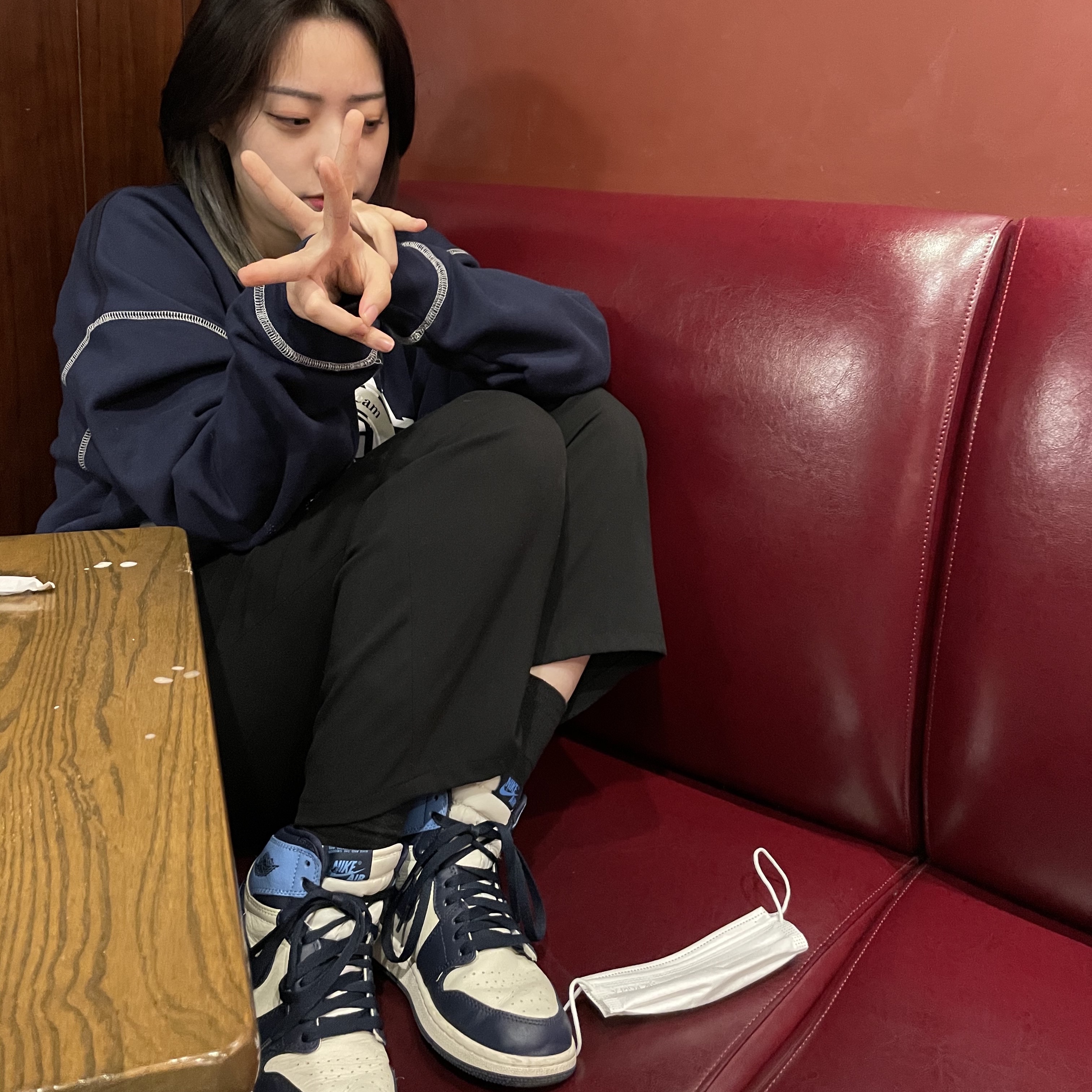(GS) Jordan 1 Retro High Obsidian UNC 착용 스타일
