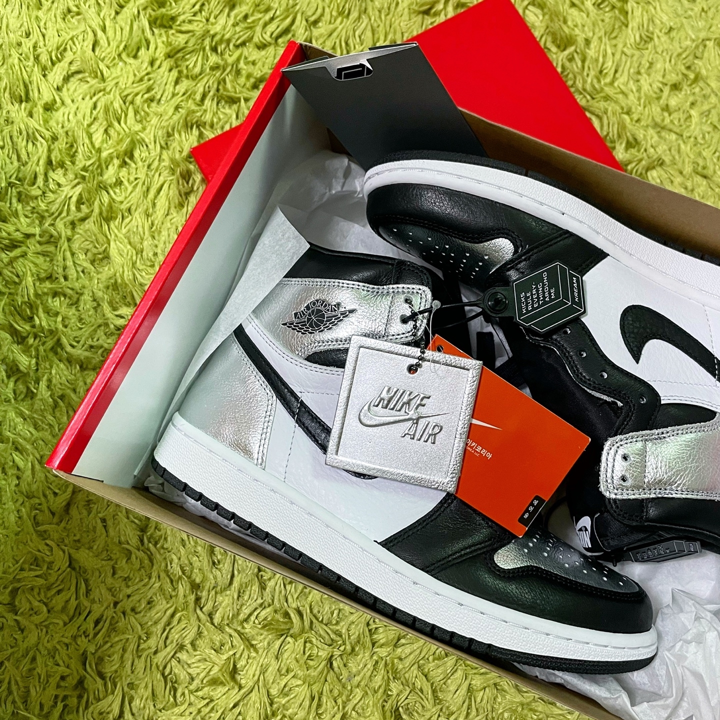 (W) Jordan 1 Retro High OG Silver Toe 착용 스타일