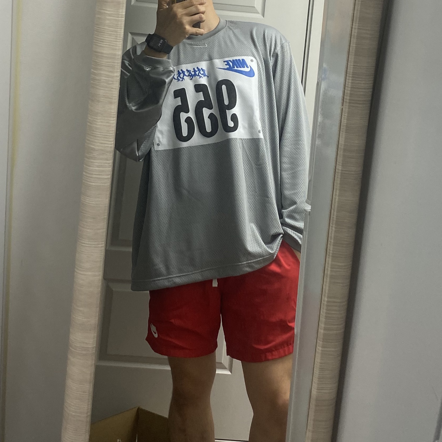Nike x Cactus Plant Flea Market L/S Jersey Grey - Asia 착용 스타일