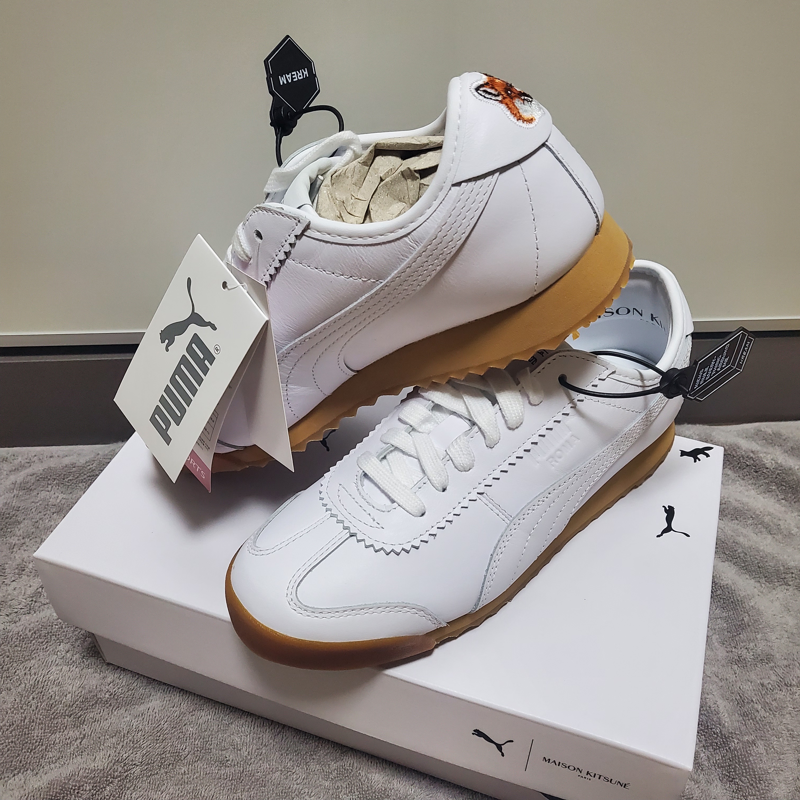 Puma x Maison Kitsune Roma White 착용 스타일