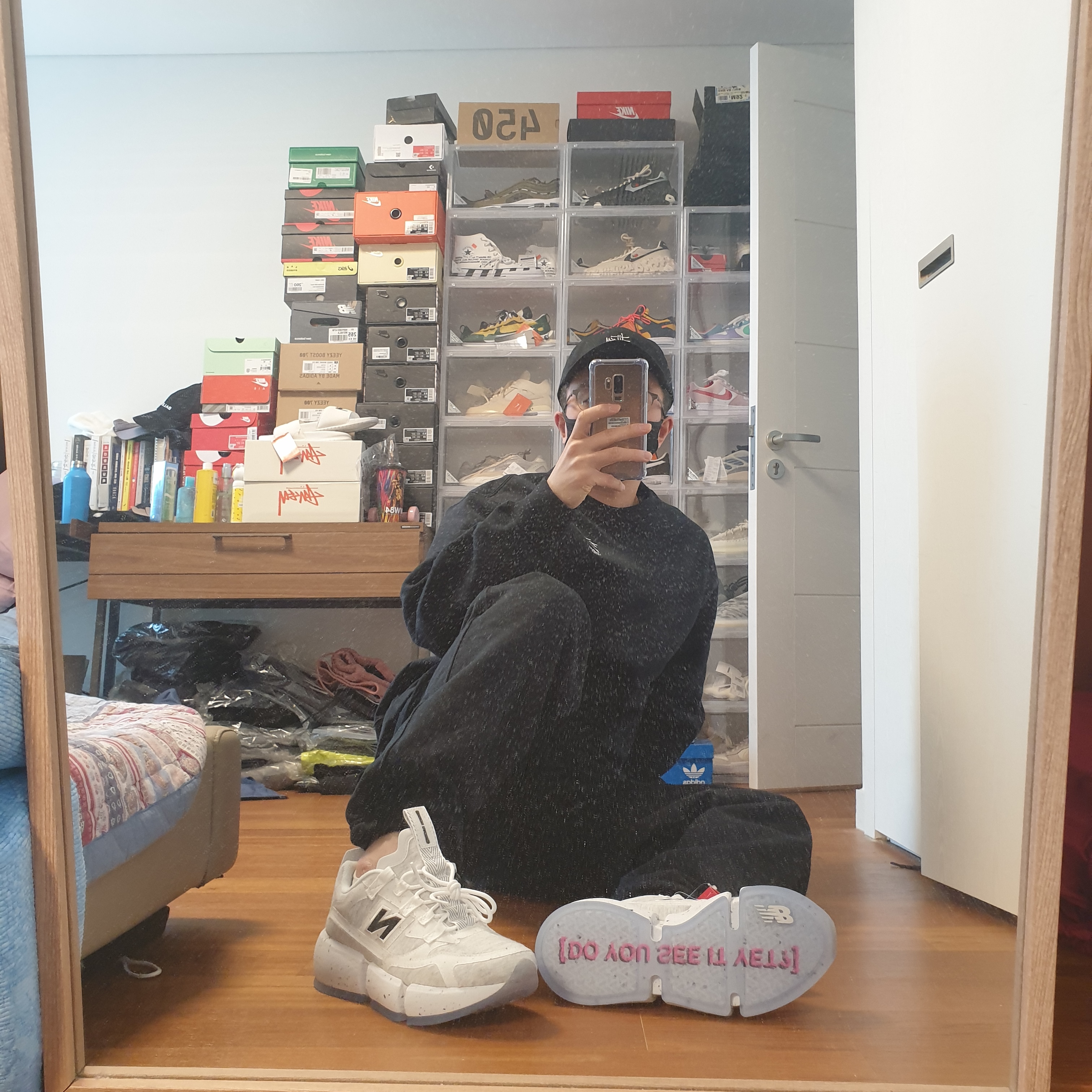 Nike x Stussy NRG ZR Fleece Crewneck Black - US/EU, Nike x Stussy NRG ZR Fleece Pants Black - US/EU 착용 스타일 - 4