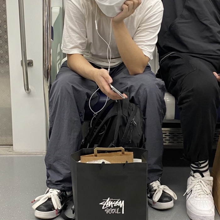 Nike x Peaceminusone Air Force 1 Low Para-Noise, Nike x Stussy Beach Pants Off Noir 착용 스타일