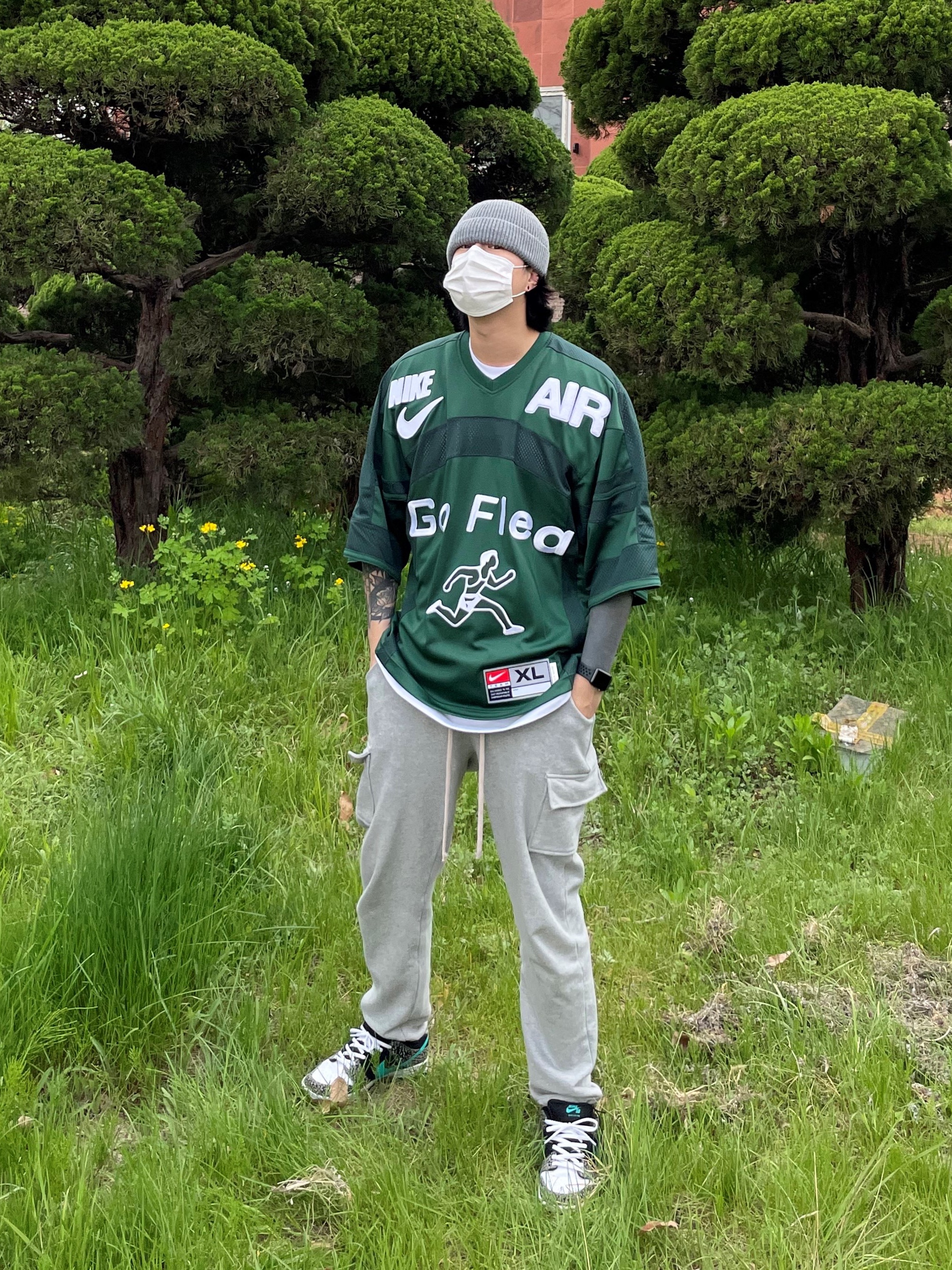 Nike x Cactus Plant Flea Market S/S Jersey Green - Asia, Nike SB Dunk Low Pro Clear Jade 착용 스타일 - 3