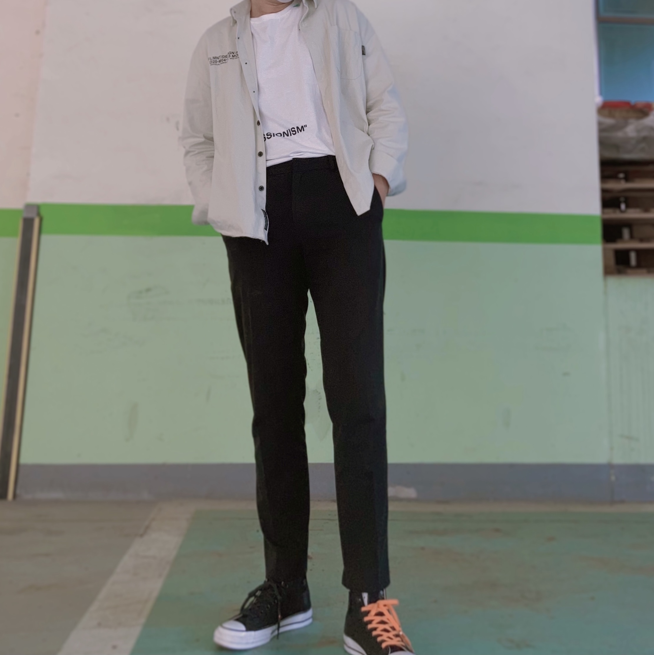 Converse x Rokit Chuck 70 Hi Black 착용 스타일
