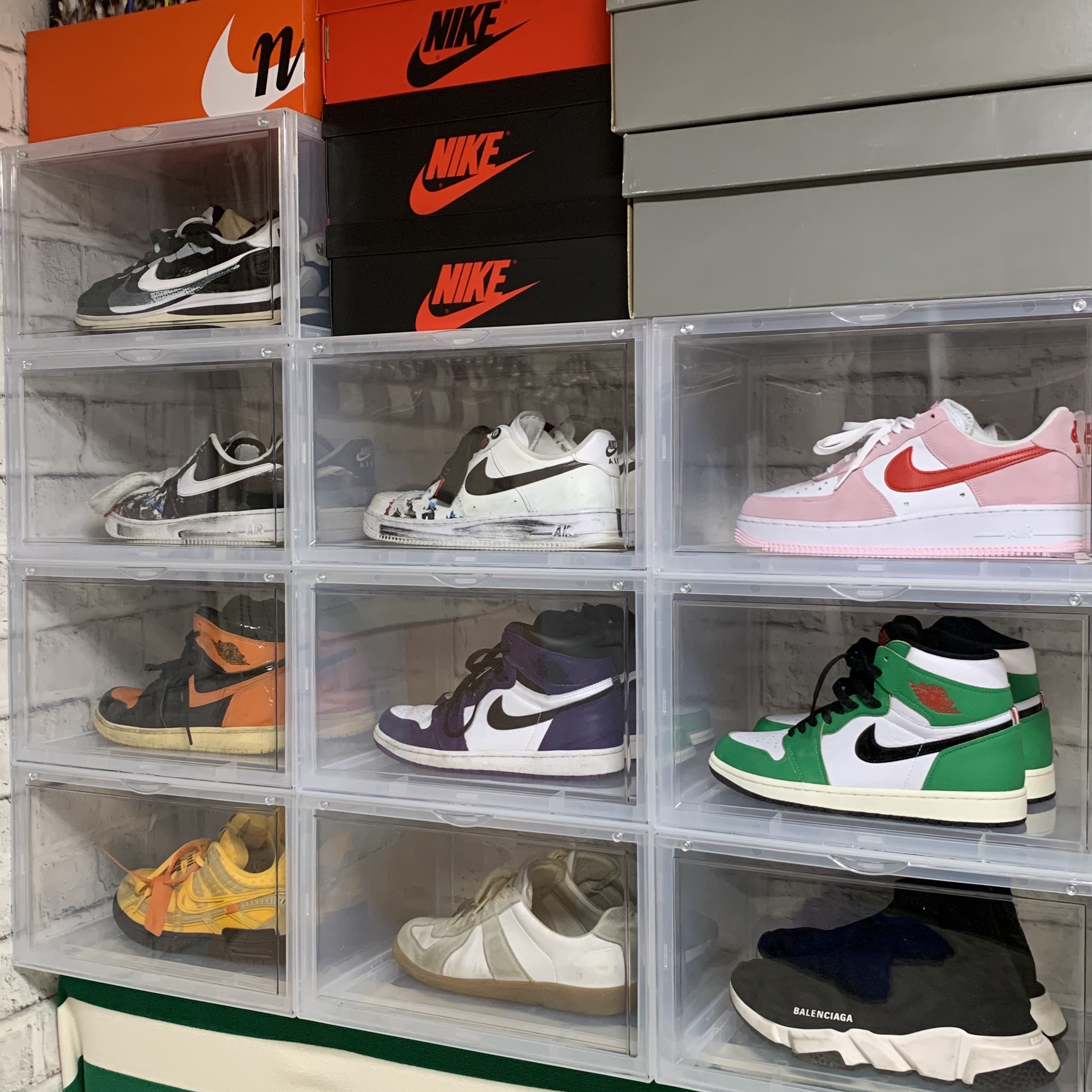Nike x Sacai VaporWaffle Black White, Nike x Peaceminusone Air Force 1 Low Para-Noise 착용 스타일